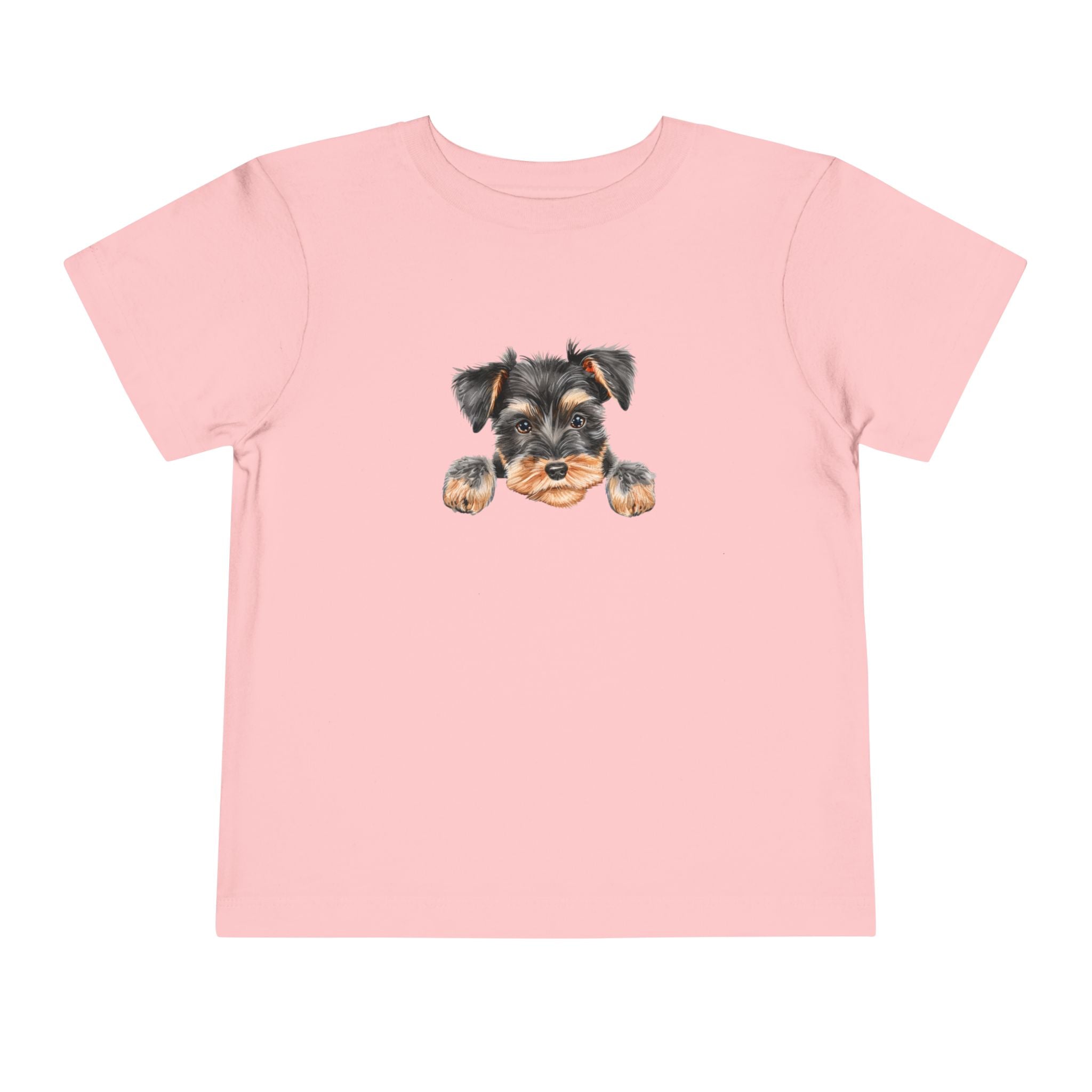 Toddler Tee — Cute Yorkie Puppy Peeking Graphic