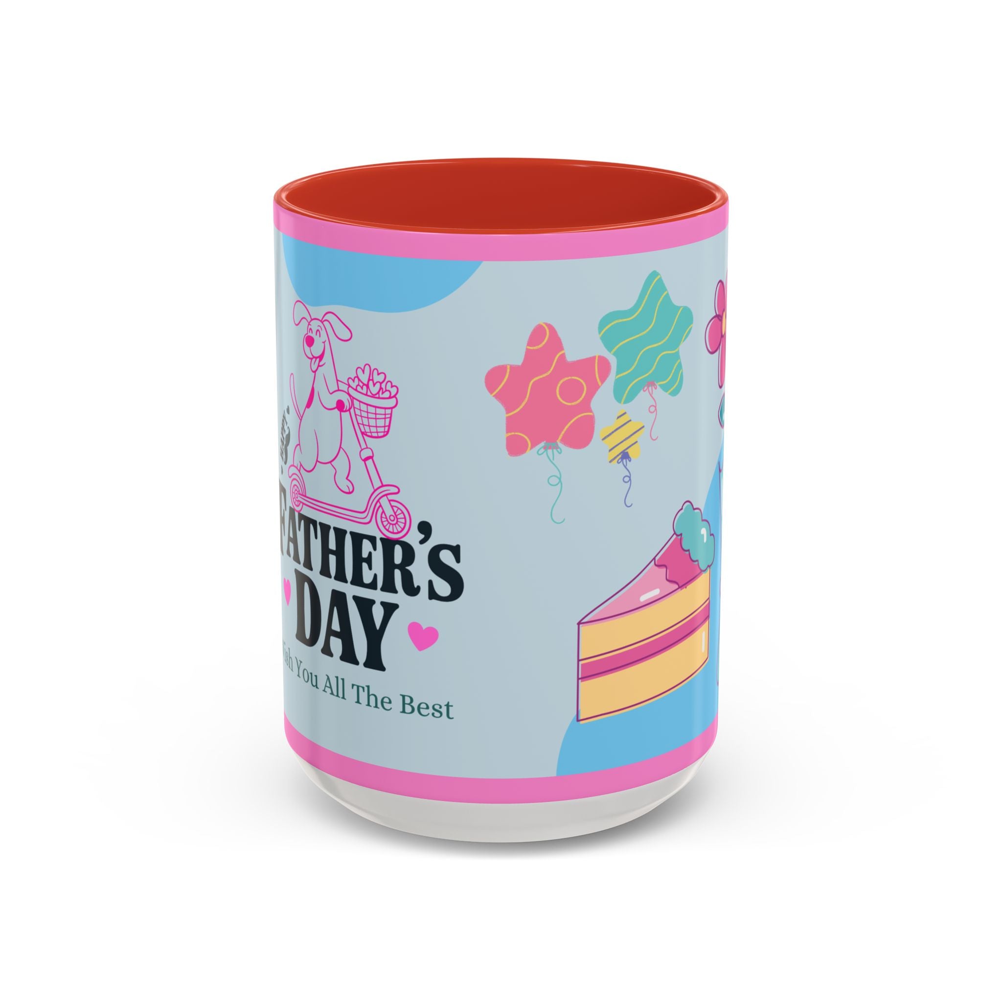 Father's Day Coffee Mug – Cute Dog on Scooter Design (11/15oz)
