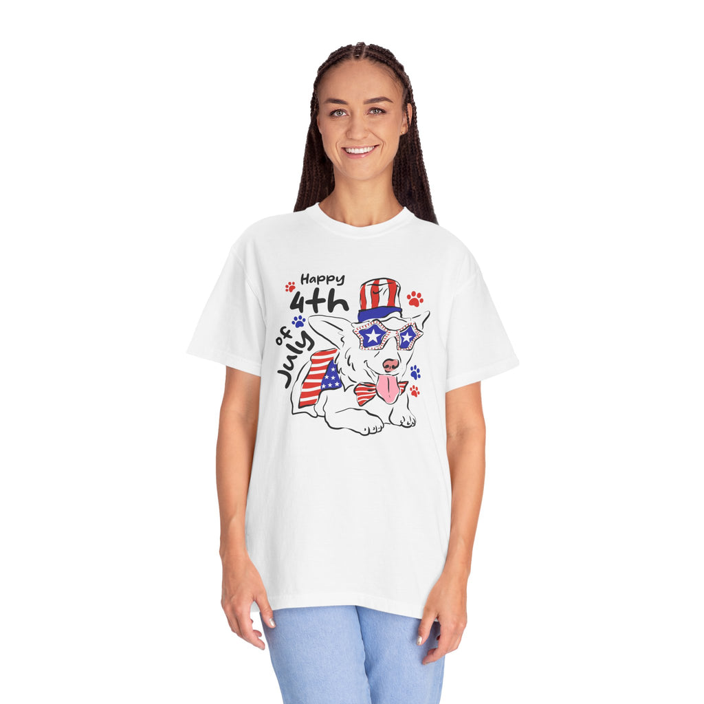 4th of July Dog T-Shirt — Patriotic Pup Graphic Tee