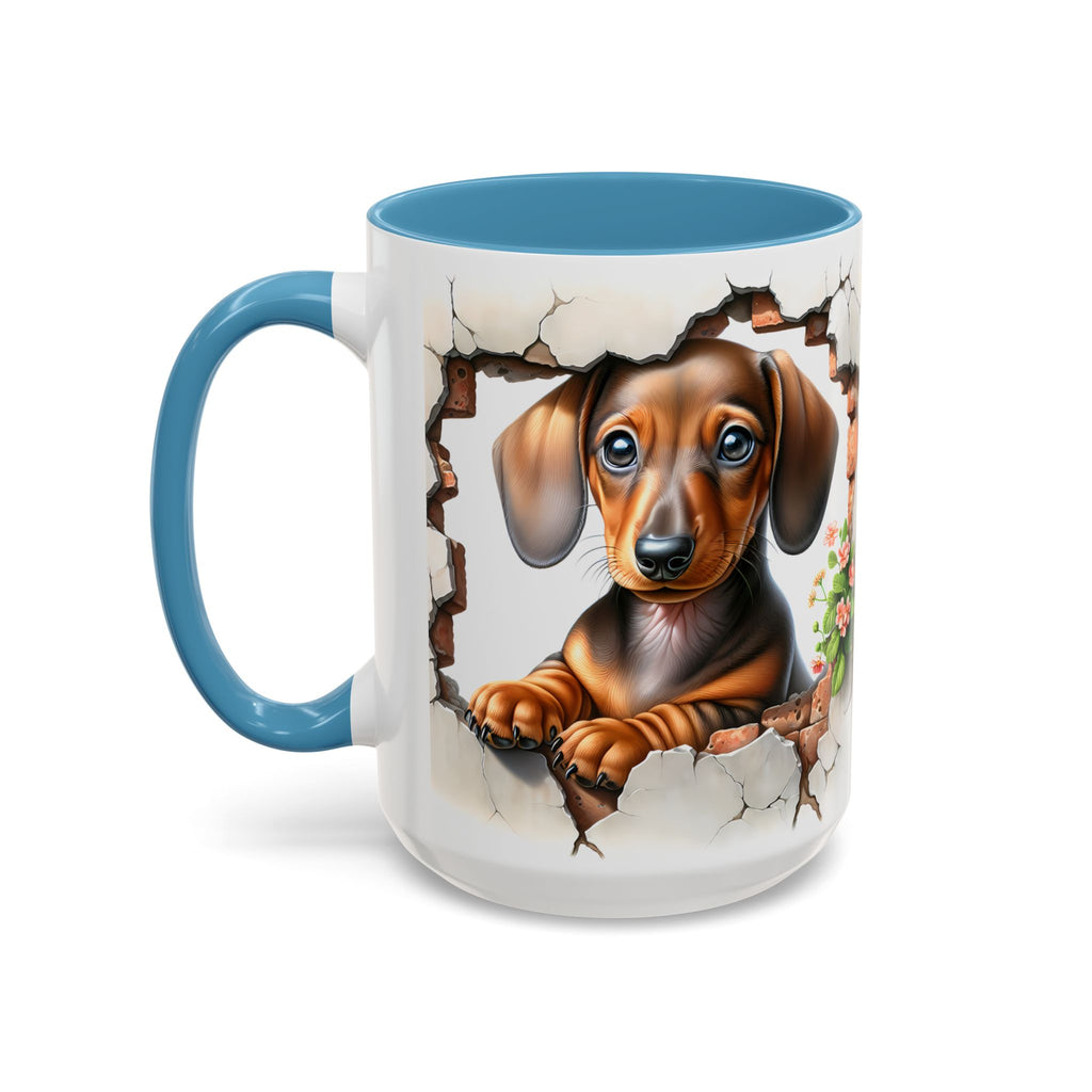 Dachshund Peek-A-Boo Coffee Mug — Cute Puppy Dog Gift