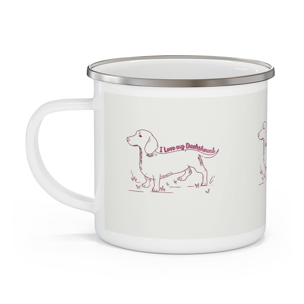 Enamel Mug — I Love My Dachshund Camping Cup