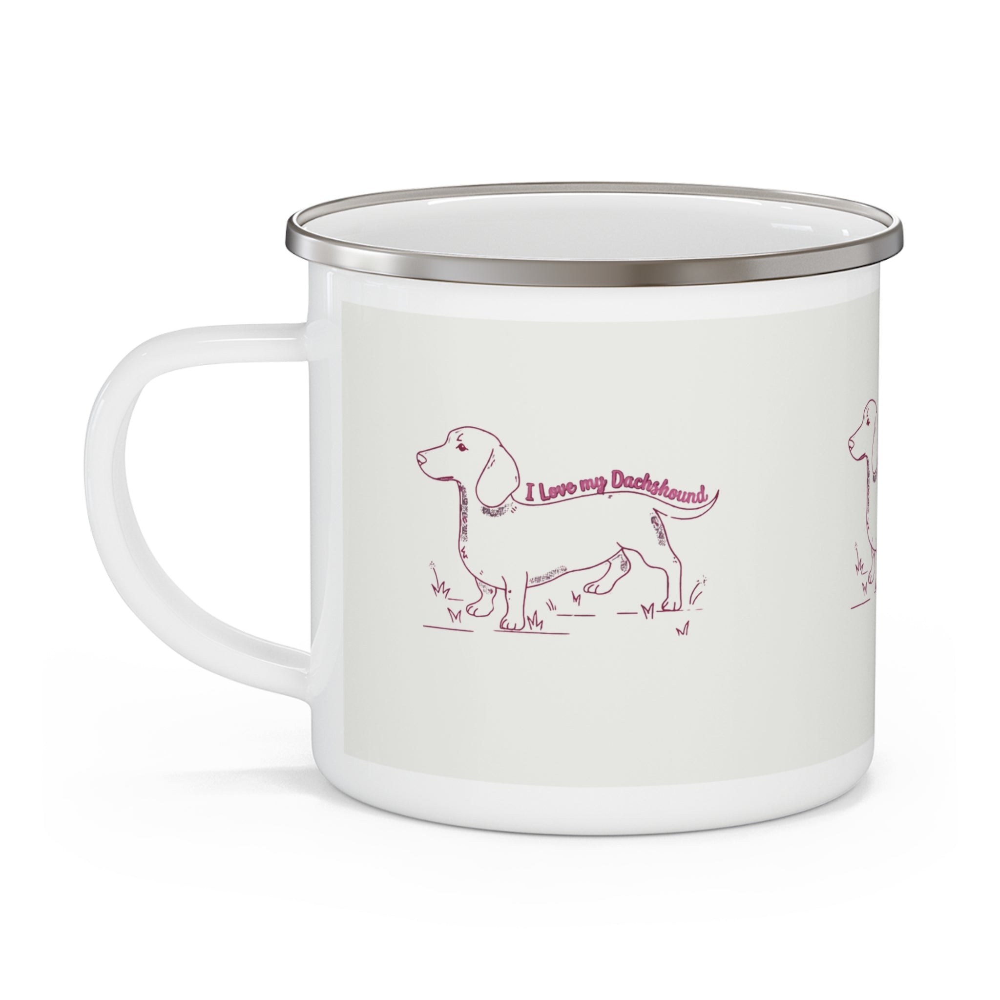 Enamel Mug — I Love My Dachshund Camping Cup
