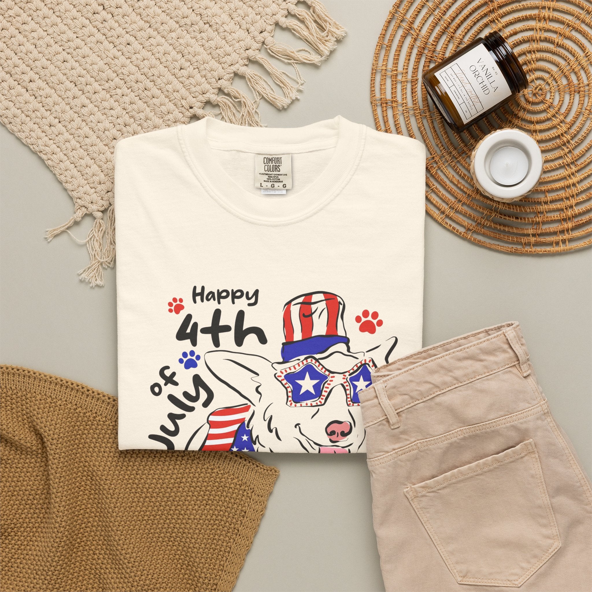 4th of July Dog T-Shirt — Patriotic Pup Graphic Tee