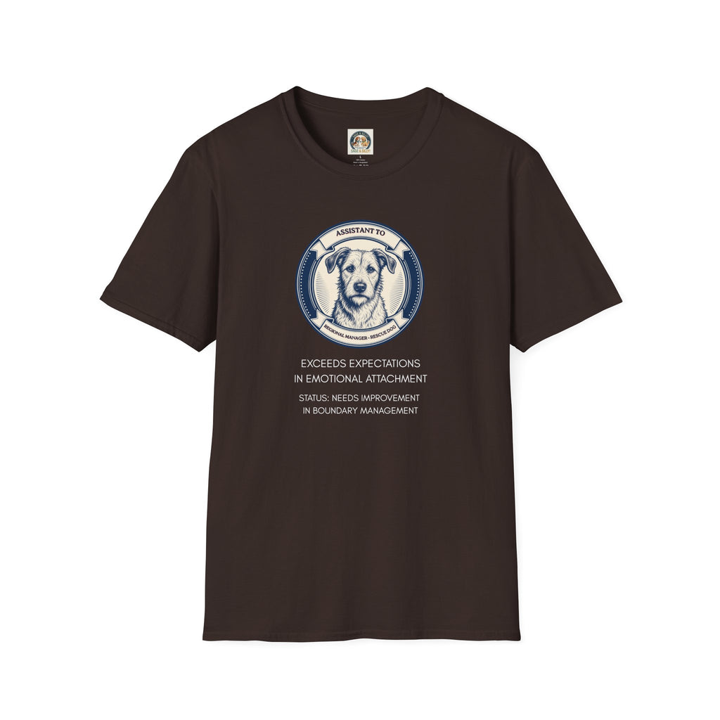 Rescue Dog T-Shirt — "Assistant to the Regional Manager" Funny Adopted Dog Tee