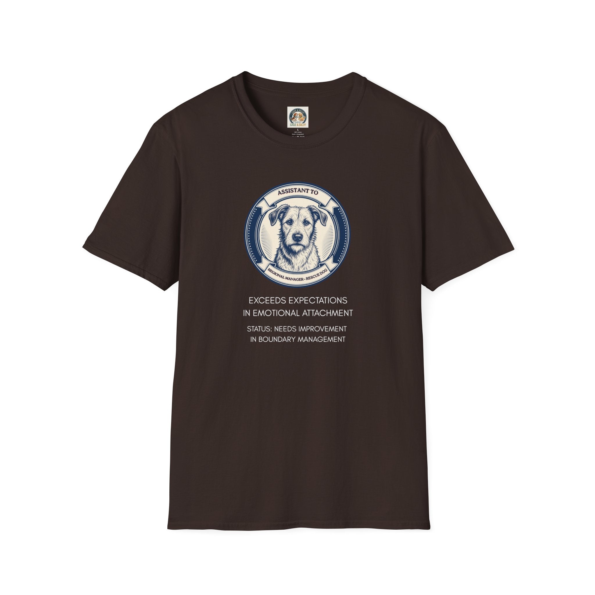 Rescue Dog T-Shirt — "Assistant to the Regional Manager" Funny Adopted Dog Tee
