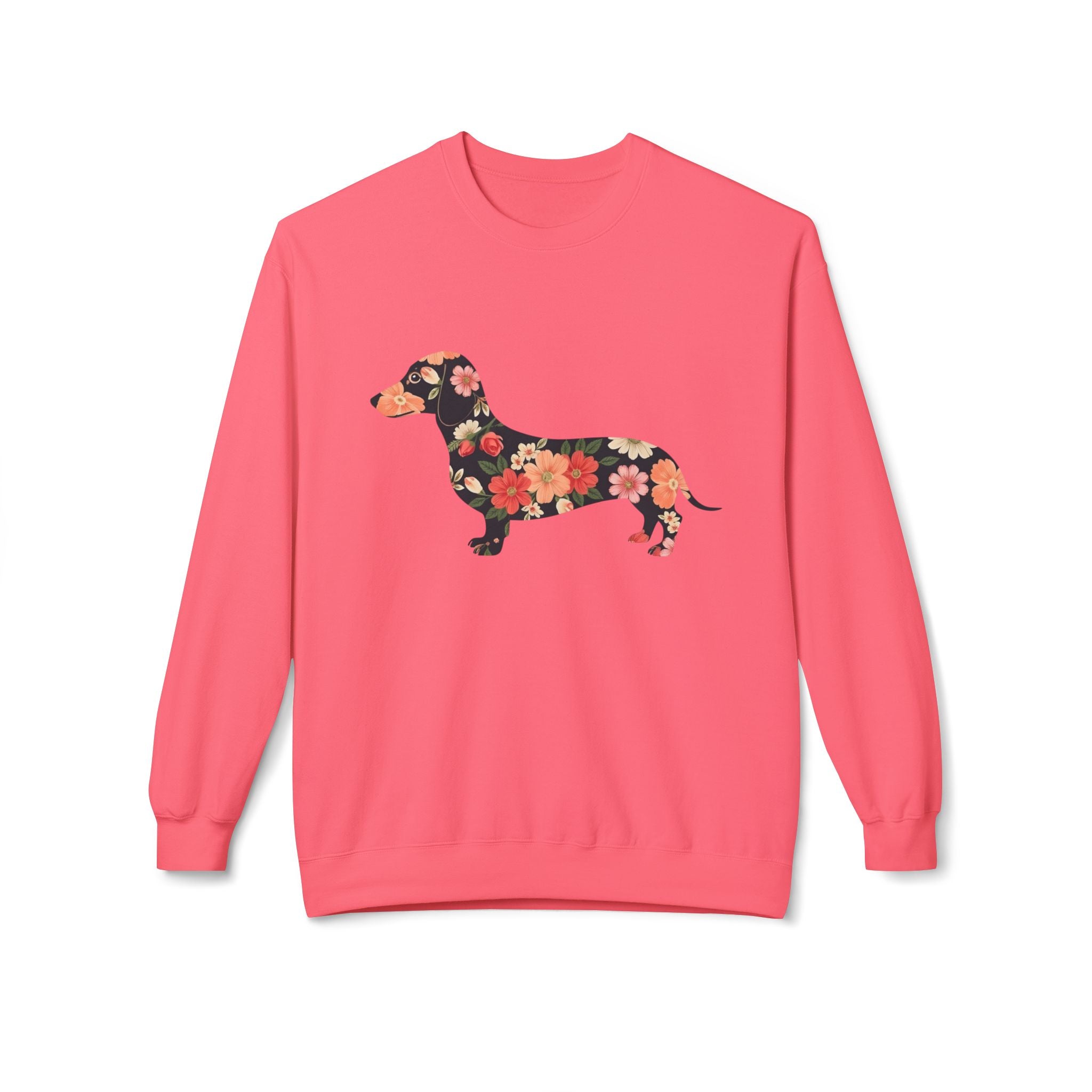 Floral Dachshund Crewneck Sweatshirt