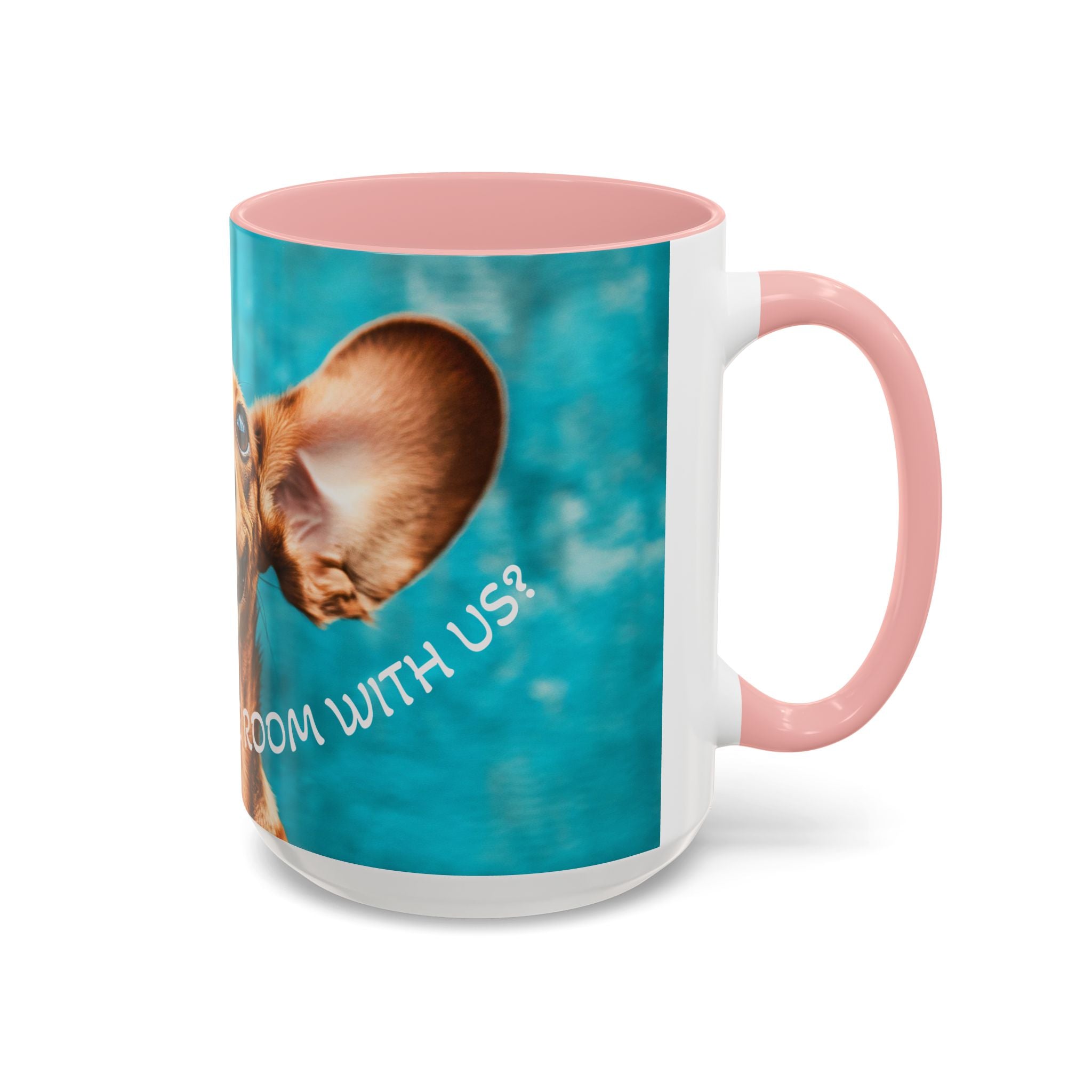 Happy Dachshund Coffee Mug – "Is the Drama in the Room with Us?" Accent Mug