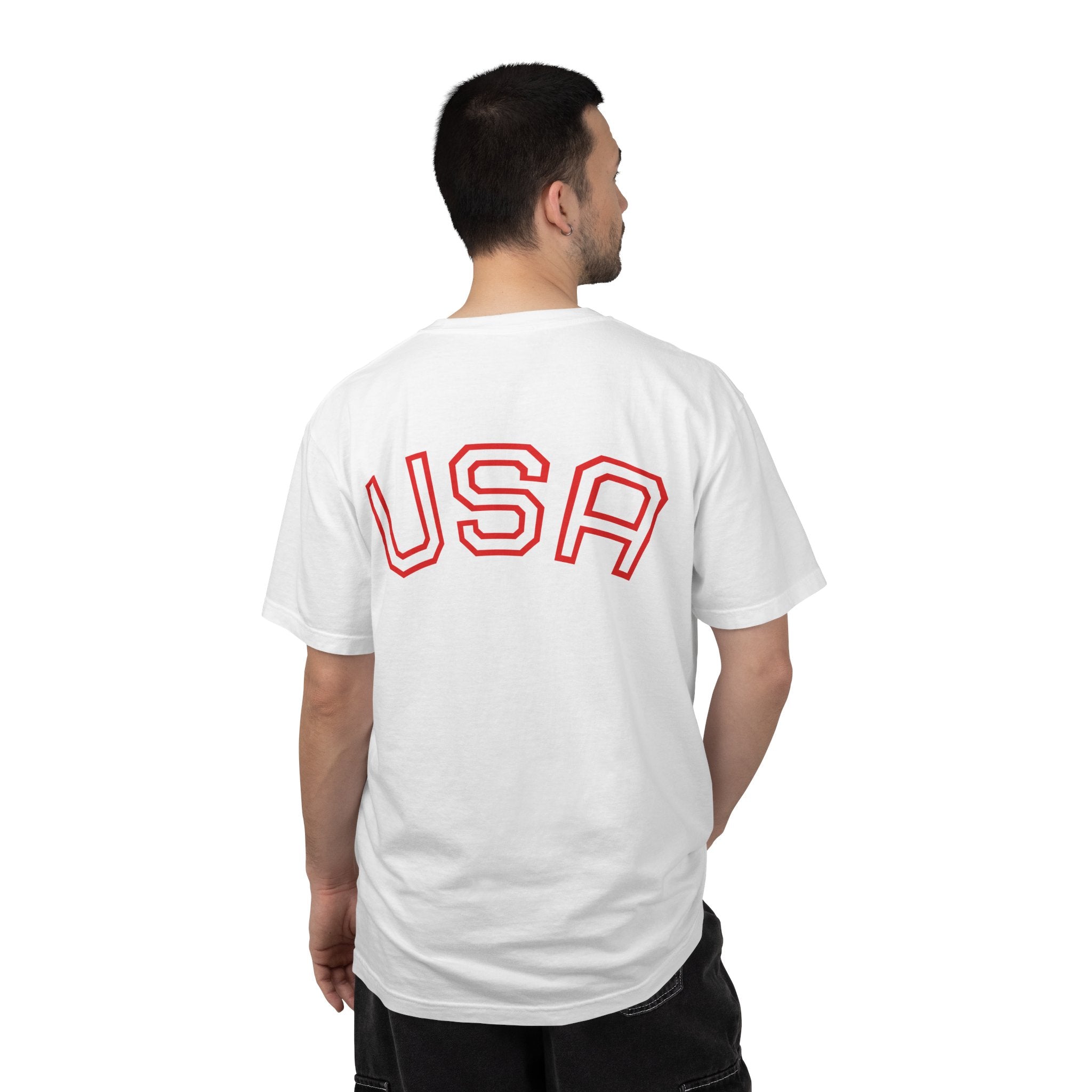 USA Bulldog T-Shirt — "I Love the USA" Patriotic Dog Tee