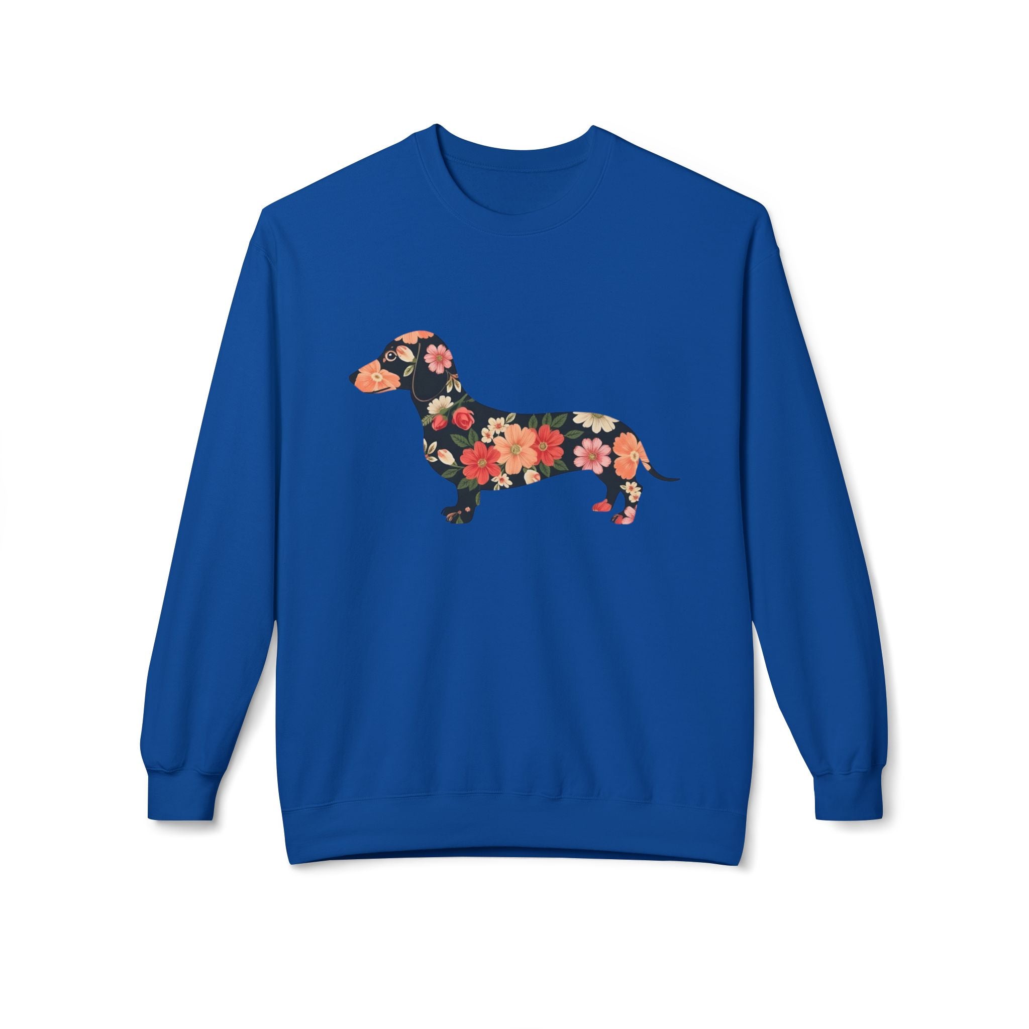 Floral Dachshund Crewneck Sweatshirt