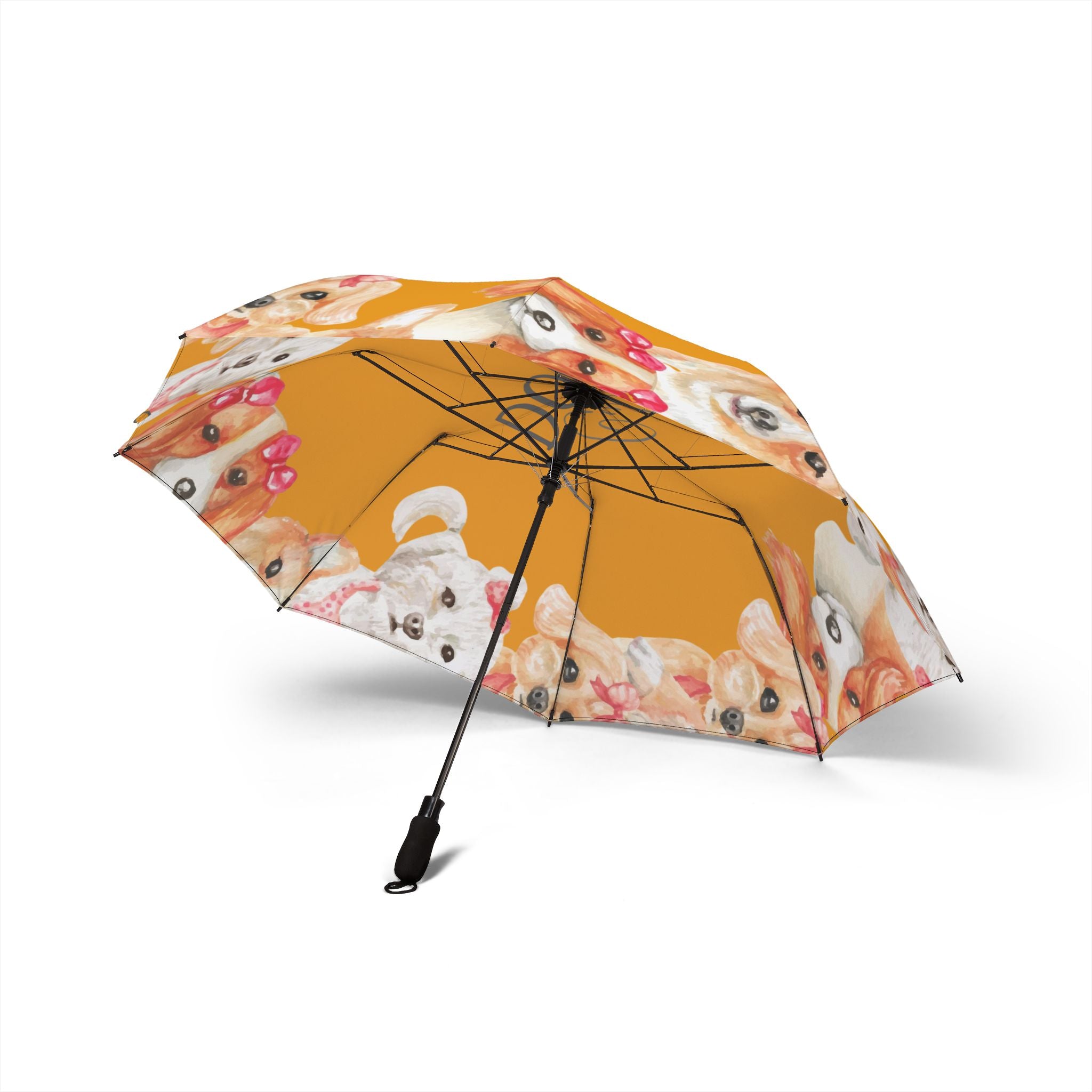 Dog Faces Foldable Umbrella — Cute Puppies Water-Resistant Travel Umbrella