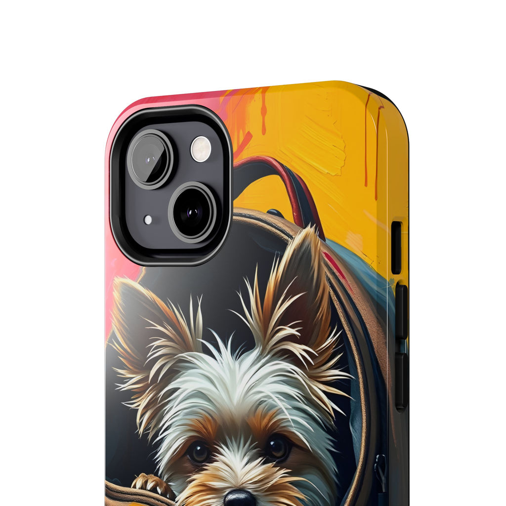 Yorkie Pocket Phone Case – Colorful Cute Yorkshire Terrier Protective Cover