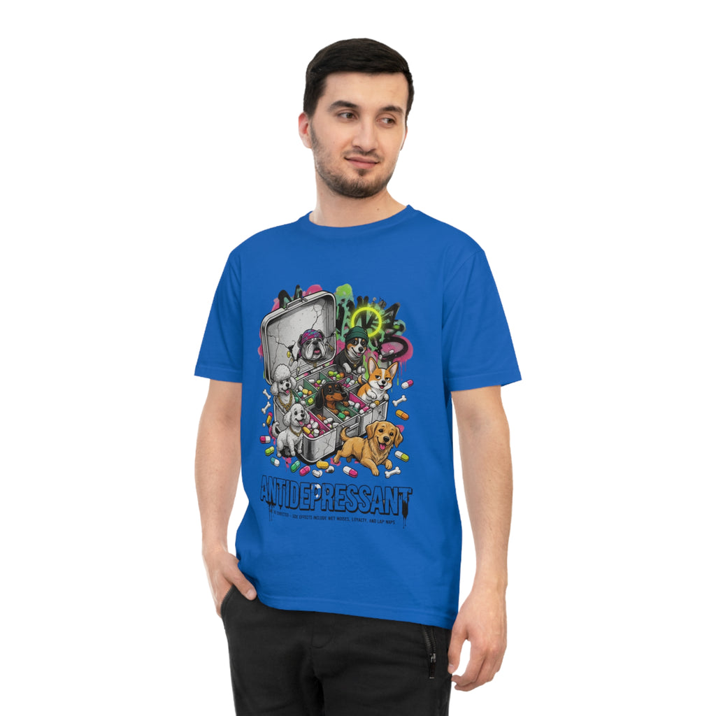 Antidepressant Pets T-Shirt — Emotional Support Pet & Pill Box Graphic Tee