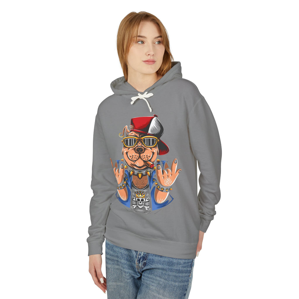 Gangster Bulldog Hoodie — Retro Cool Dog Graphic Sweatshirt