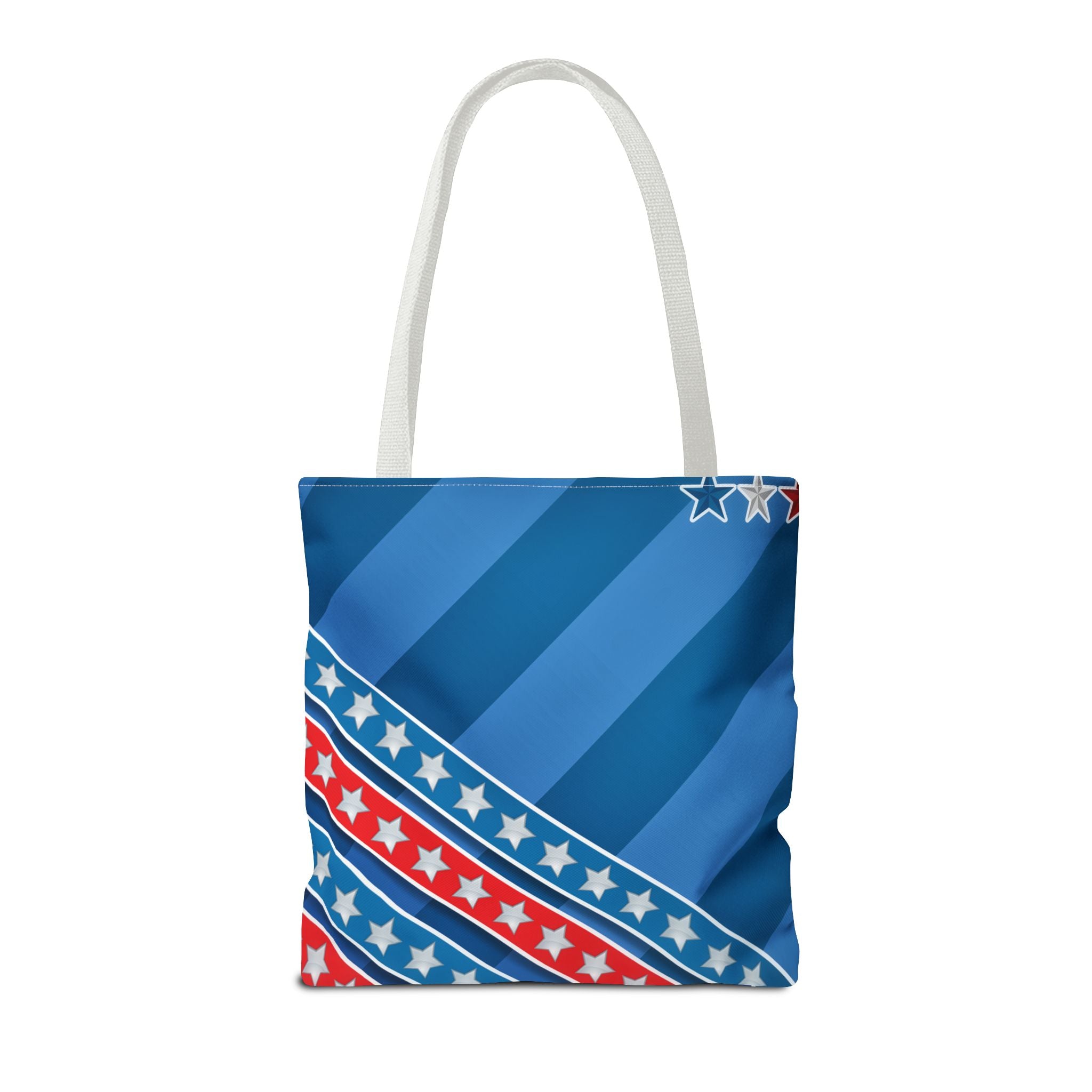 Patriotic Dog Tote Bag — "We Love Our Dog and the USA" AOP Tote