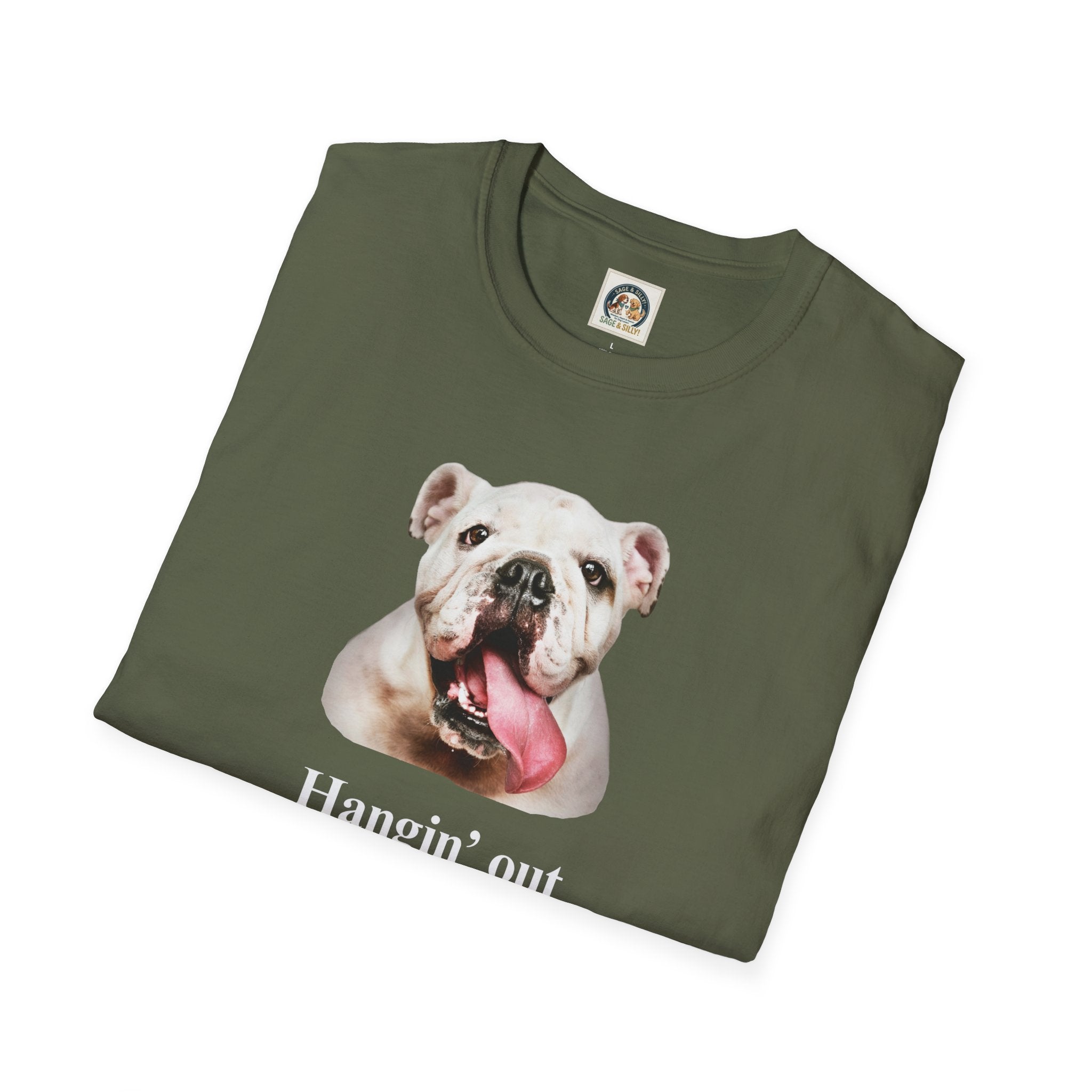 Bulldog Graphic T-Shirt — "Hangin' Out"