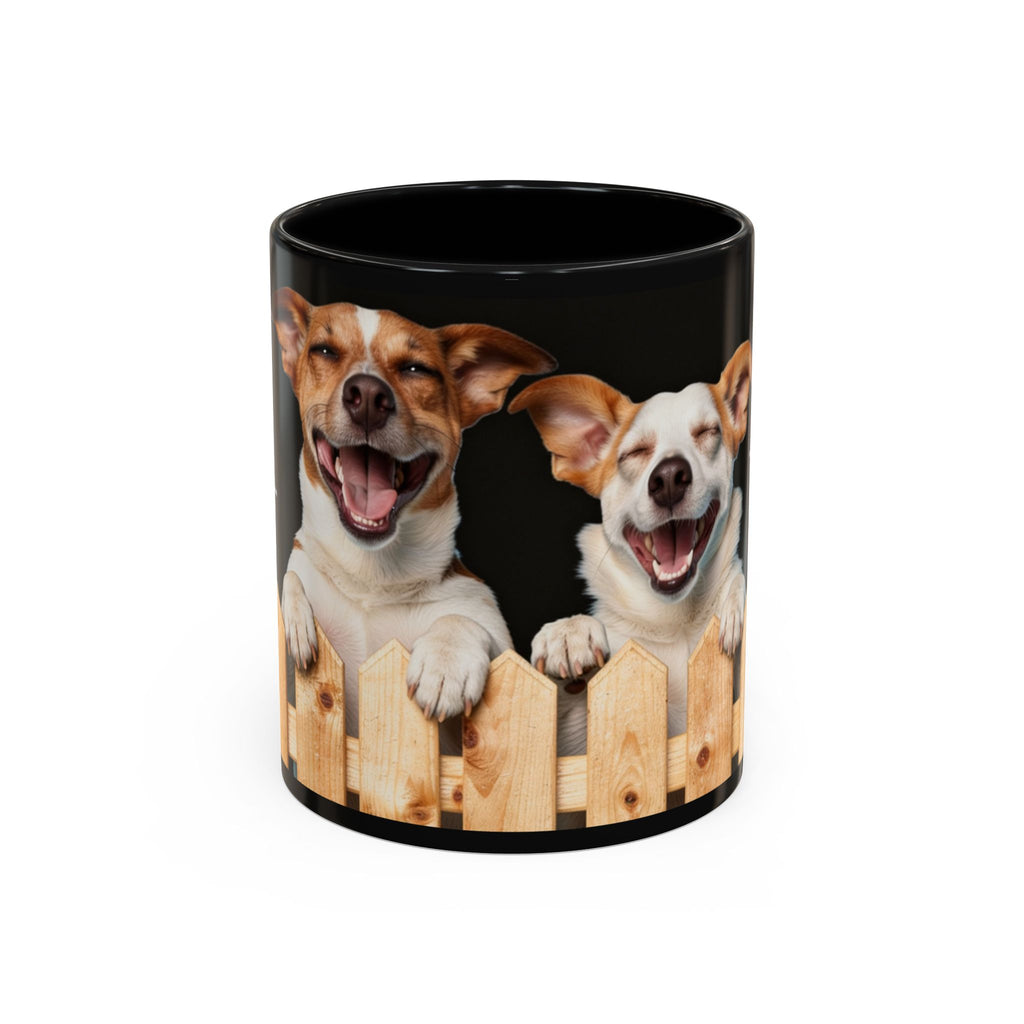 Funny Dog Coffee Mug – "Telling Each Other the Secrets You Thought We Didn't Hear" Accent Mug (11/15oz)