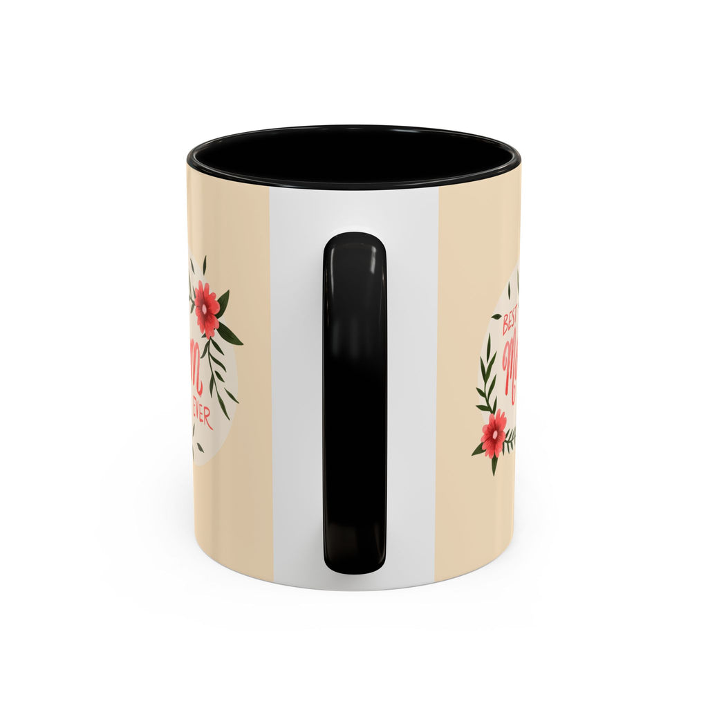 Best Mom Ever Coffee Mug — Cute Dachshund with Tulips