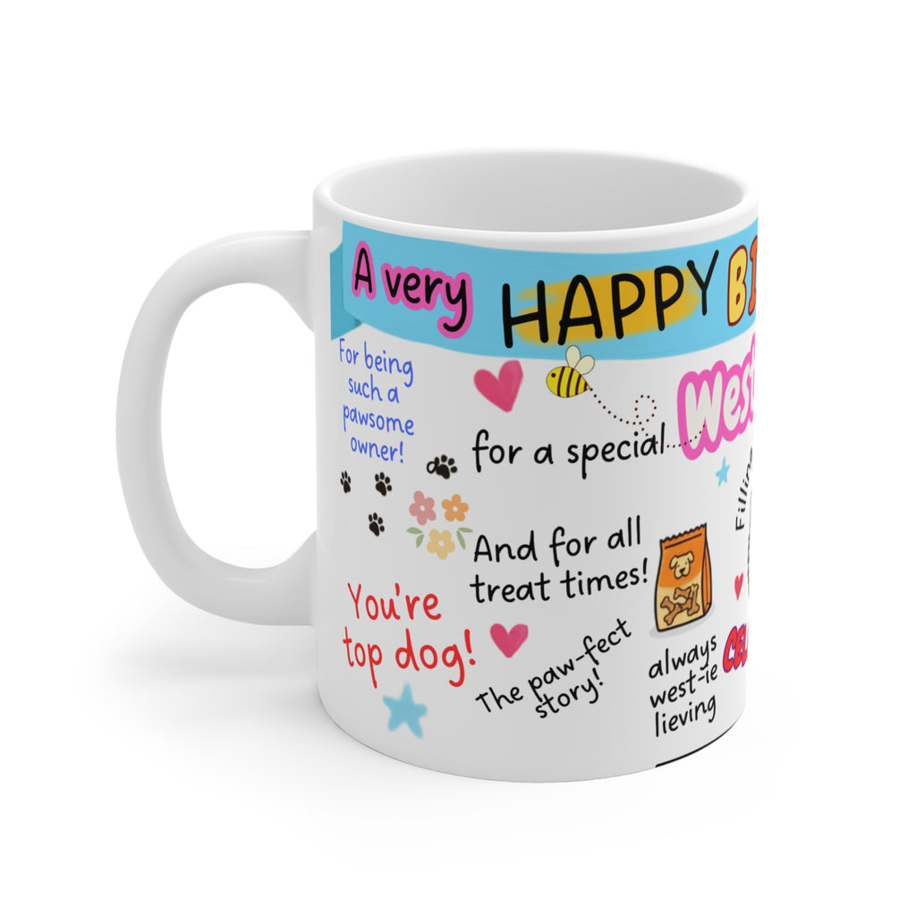Happy Birthday Westie Mom Mug — Cute West Highland Terrier Gift for Dog Lovers