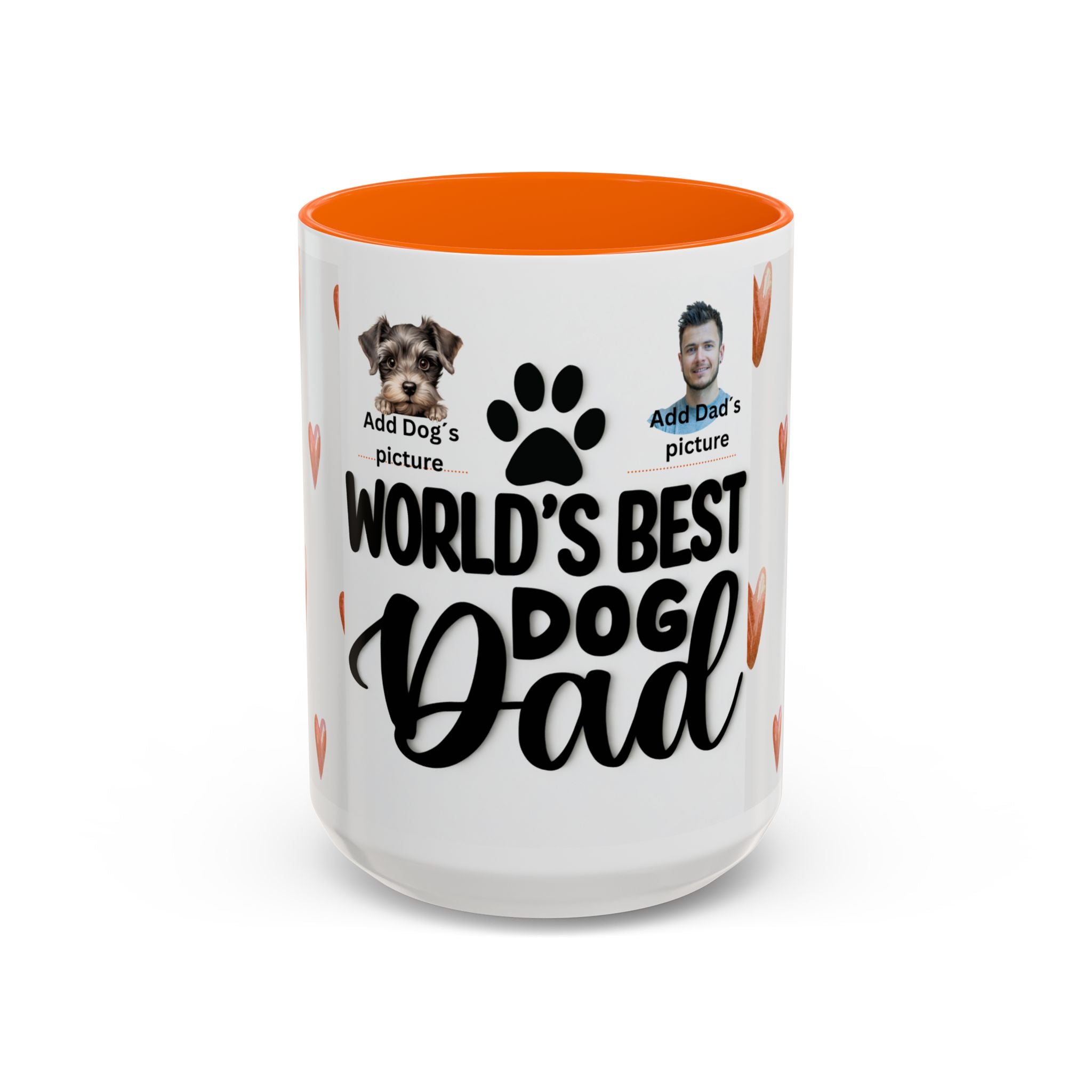 Personalised "World's Best Dog Dad" Coffee Mug — Custom Pet & Owner Photo