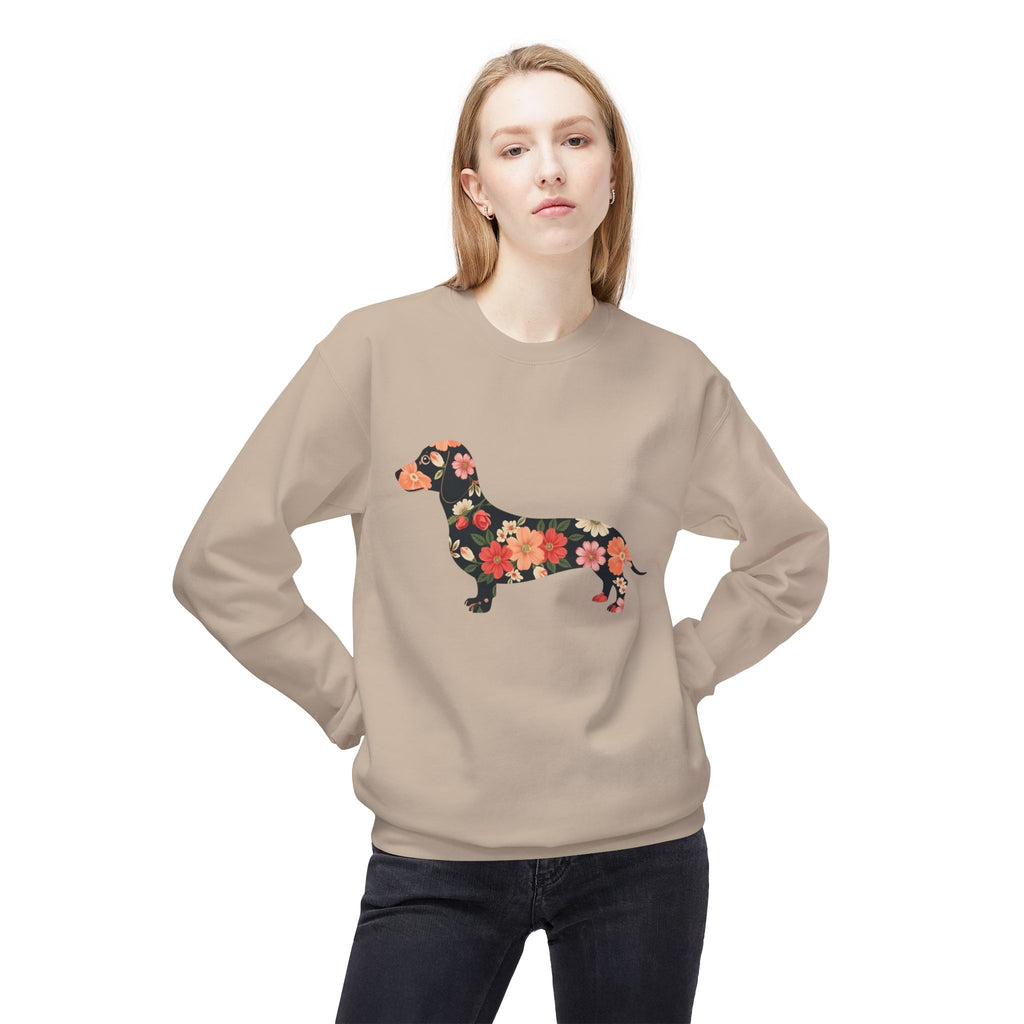 Floral Dachshund Crewneck Sweatshirt