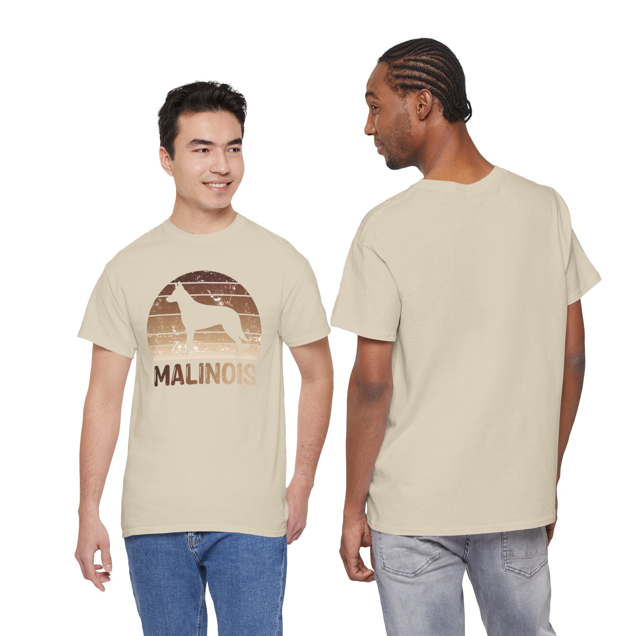 Belgian Malinois Retro Sunset T-Shirt – Unisex Dog Lover Graphic Tee
