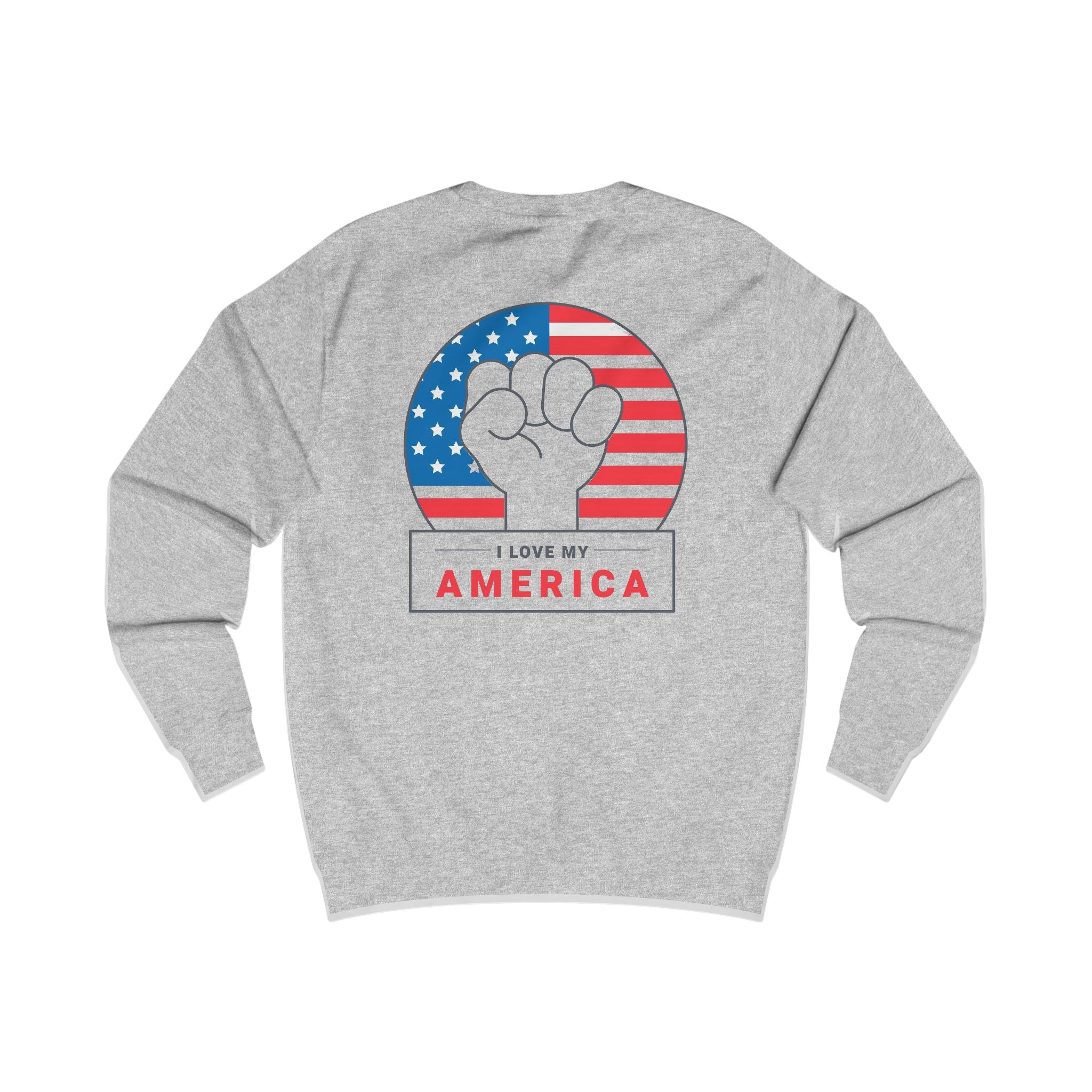 Patriotic Beagle Sweatshirt – "I Love My America" USA Flag Pullover