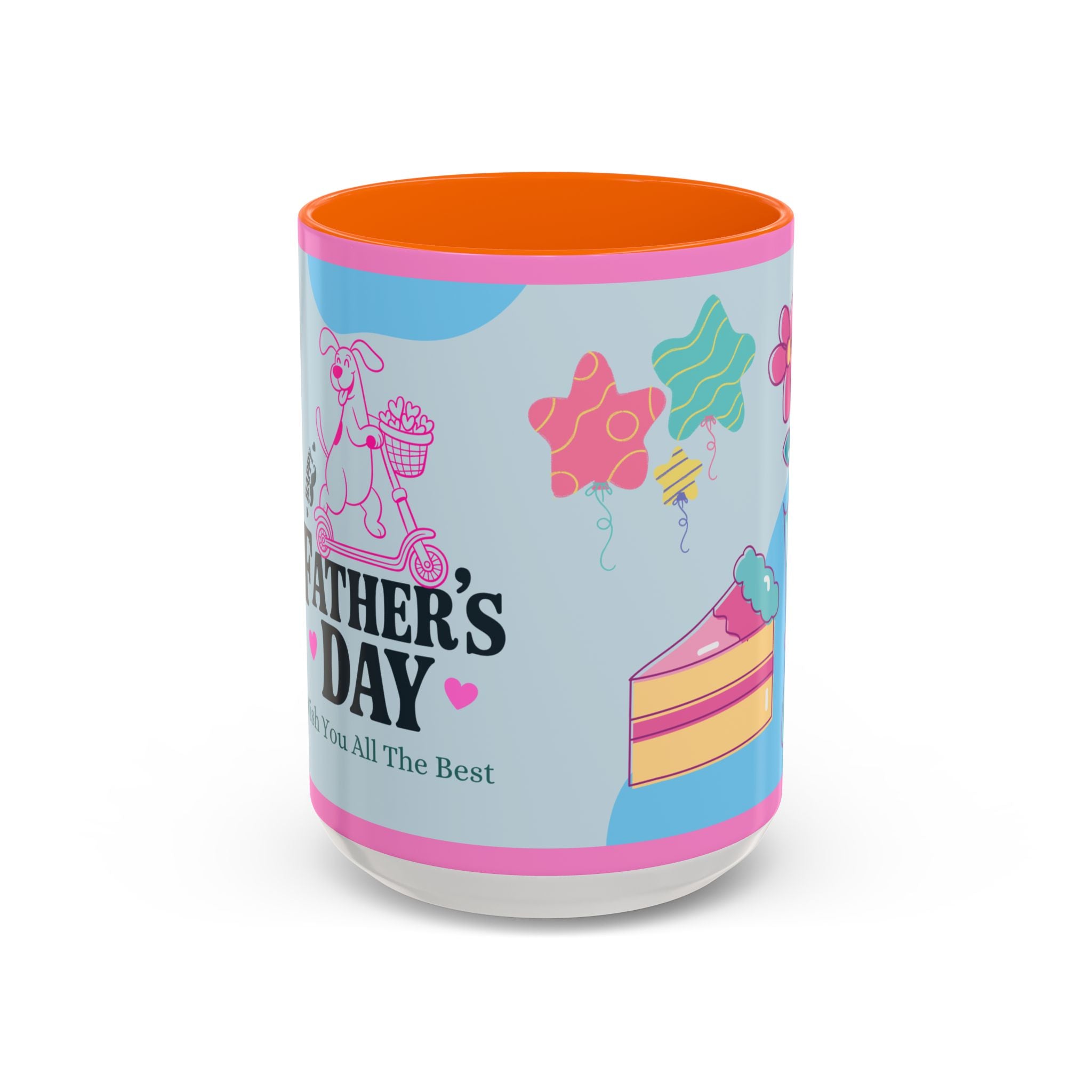 Father's Day Coffee Mug – Cute Dog on Scooter Design (11/15oz)