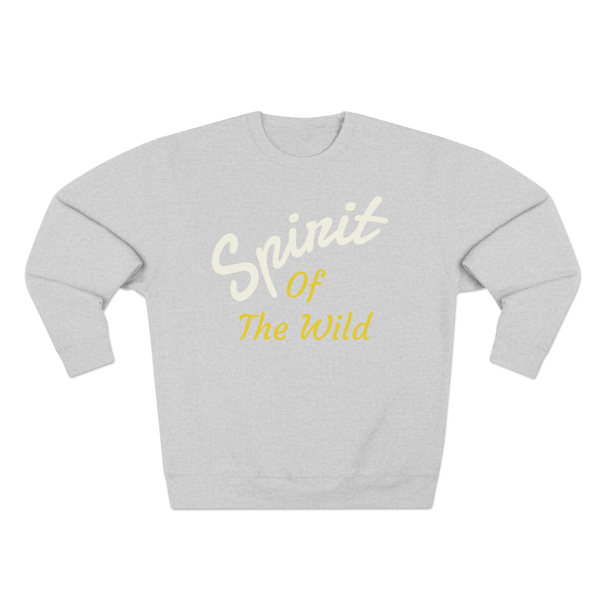 Wolf Spirit Crewneck Sweatshirt — "Spirit of the Wild" Graphic on the back