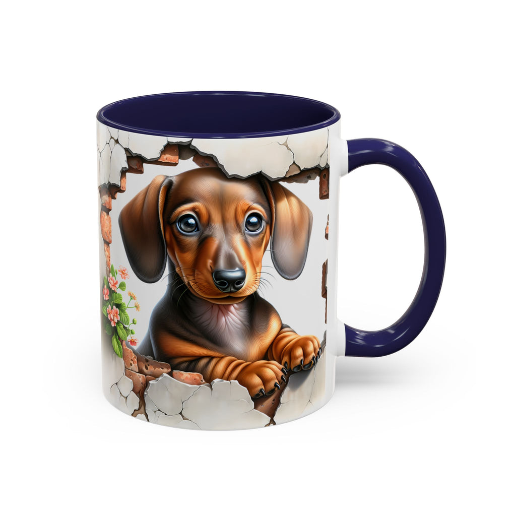 Dachshund Peek-A-Boo Coffee Mug — Cute Puppy Dog Gift