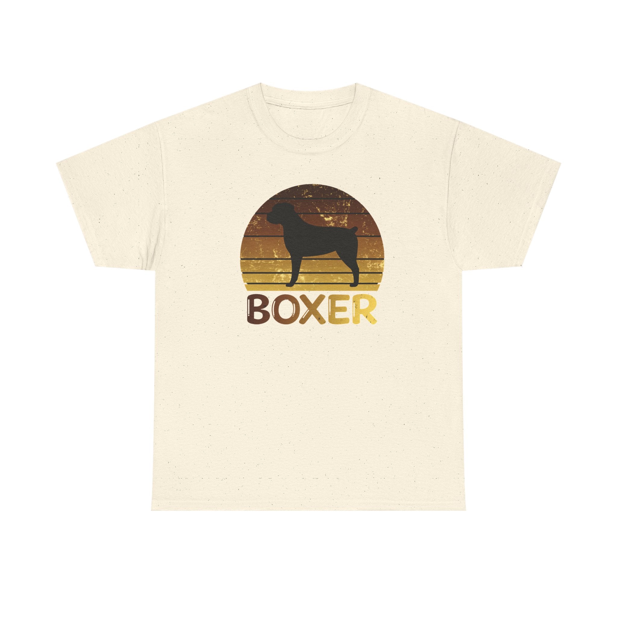 Boxer Dog Retro Sunset T-Shirt – Unisex Dog Lover Graphic Tee