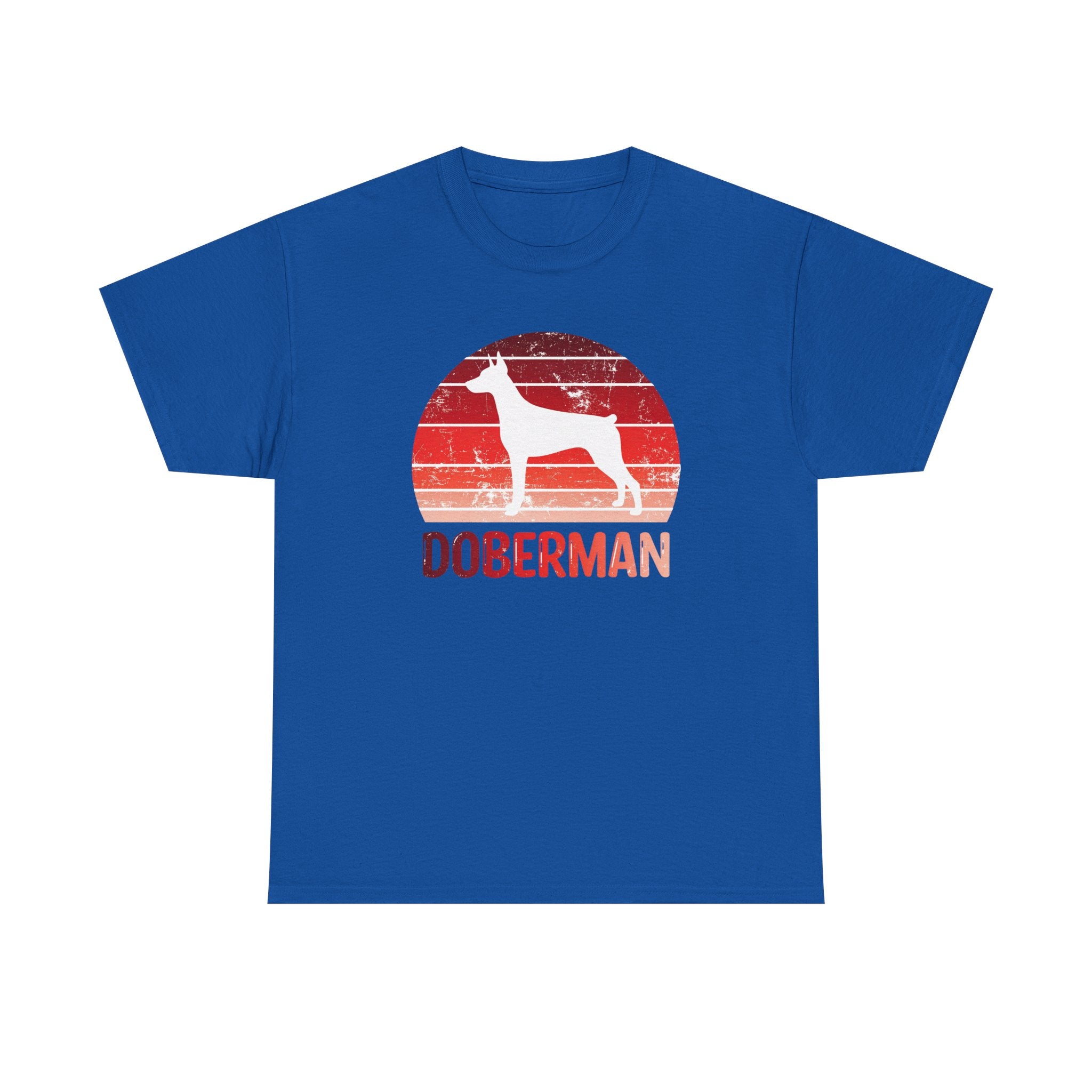 Doberman Retro Sunset T-Shirt – Unisex Dog Lover Graphic Tee