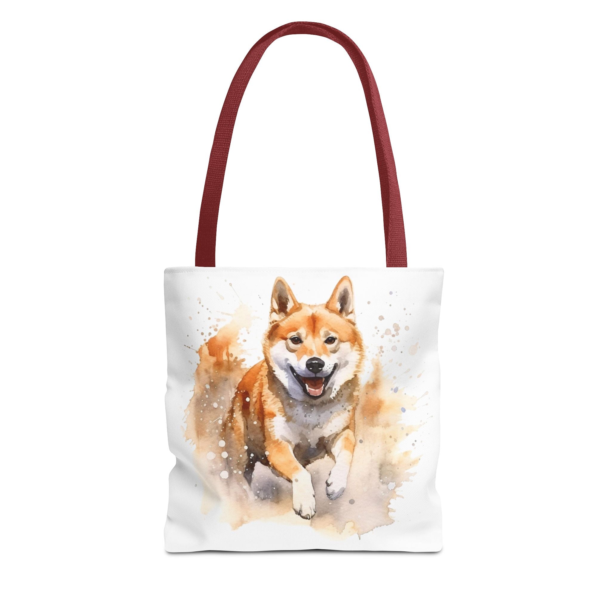 Shiba Inu Watercolor Tote Bag – Cute Running Dog All-Over Print