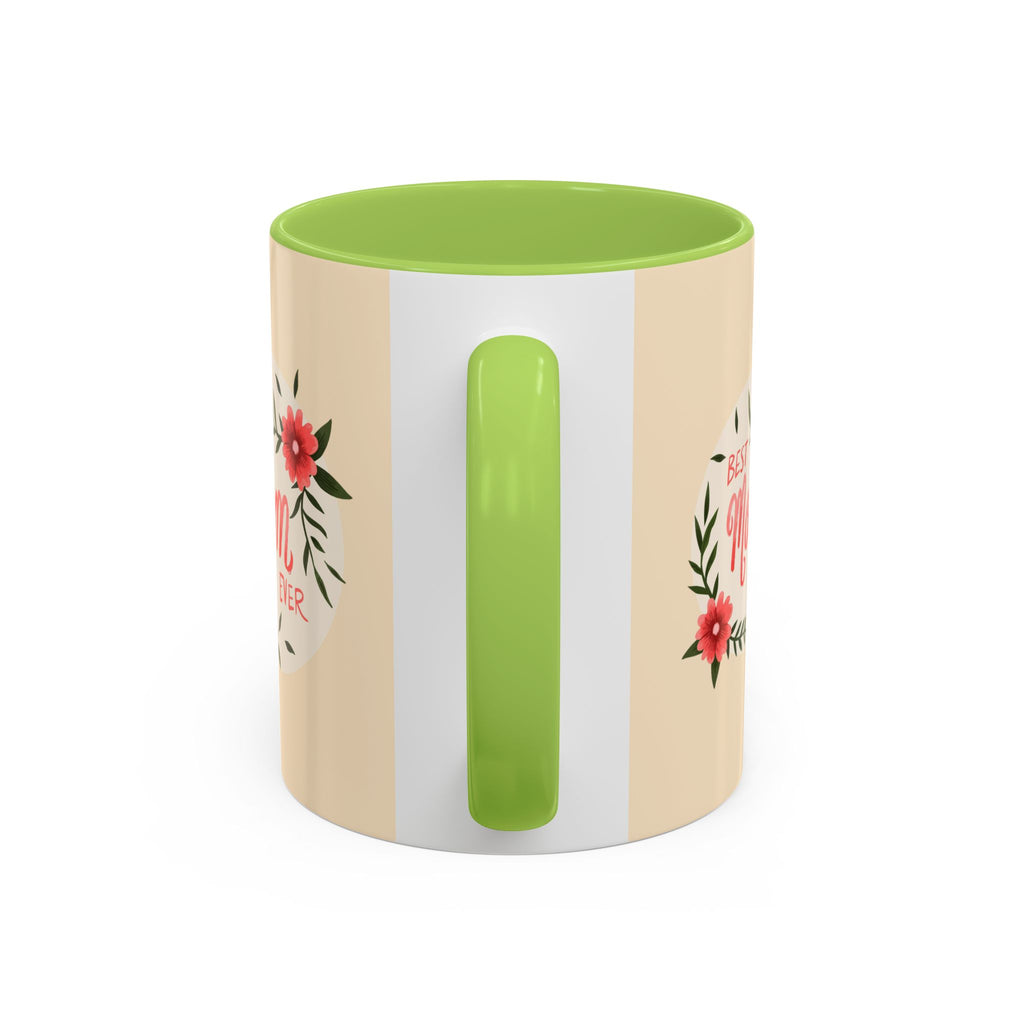 Best Mom Ever Coffee Mug — Cute Dachshund with Tulips