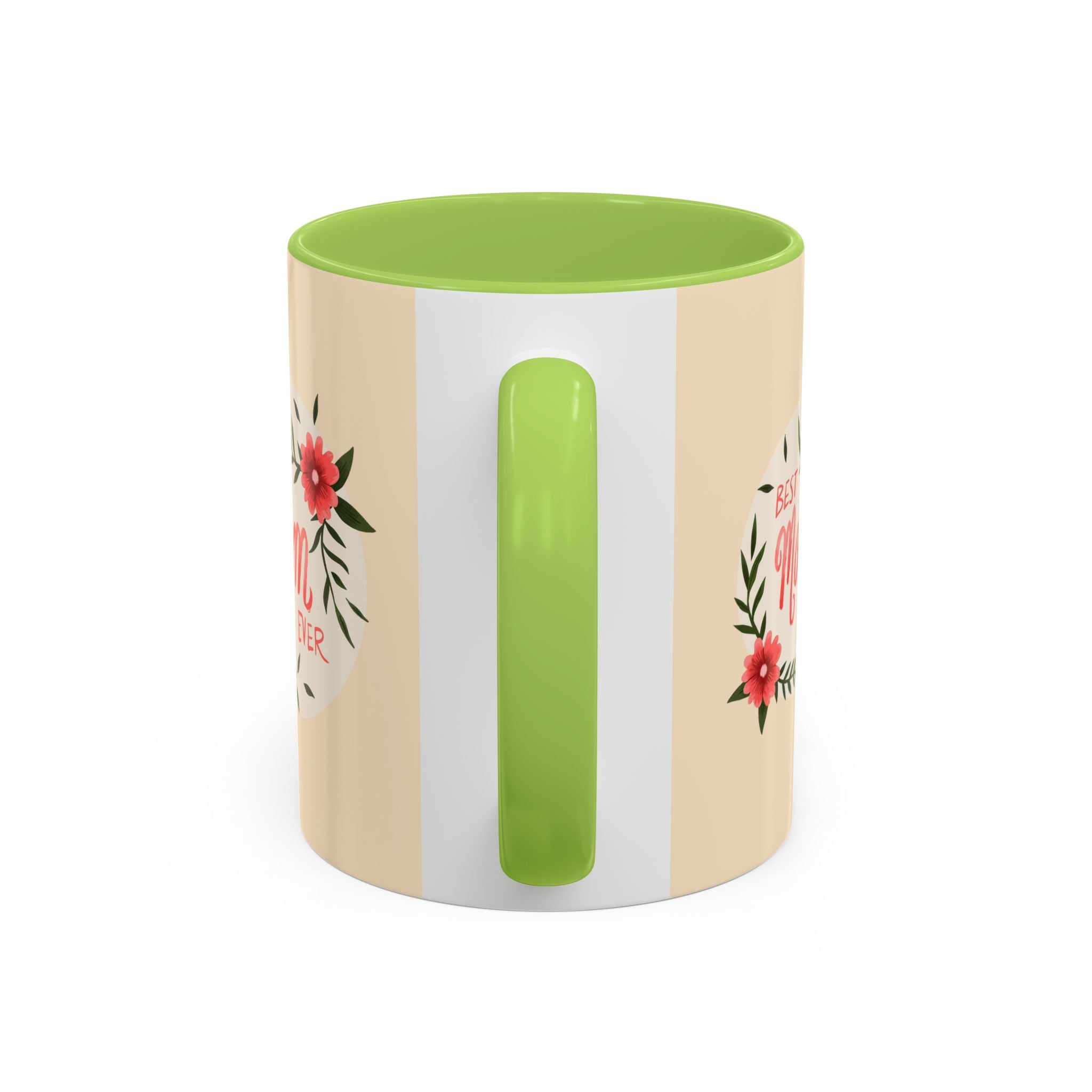 Best Mom Ever Coffee Mug — Cute Dachshund with Tulips