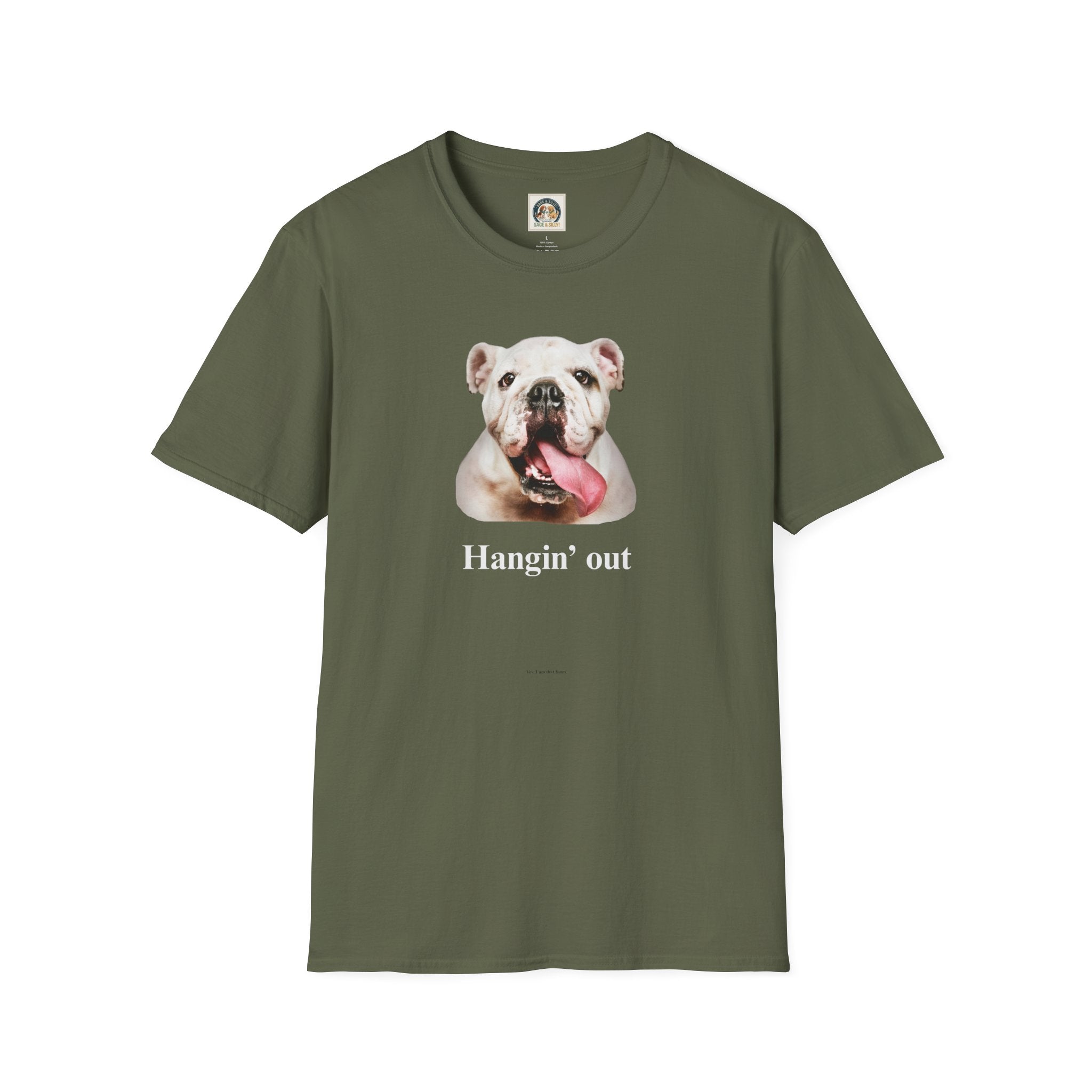 Bulldog Graphic T-Shirt — "Hangin' Out"