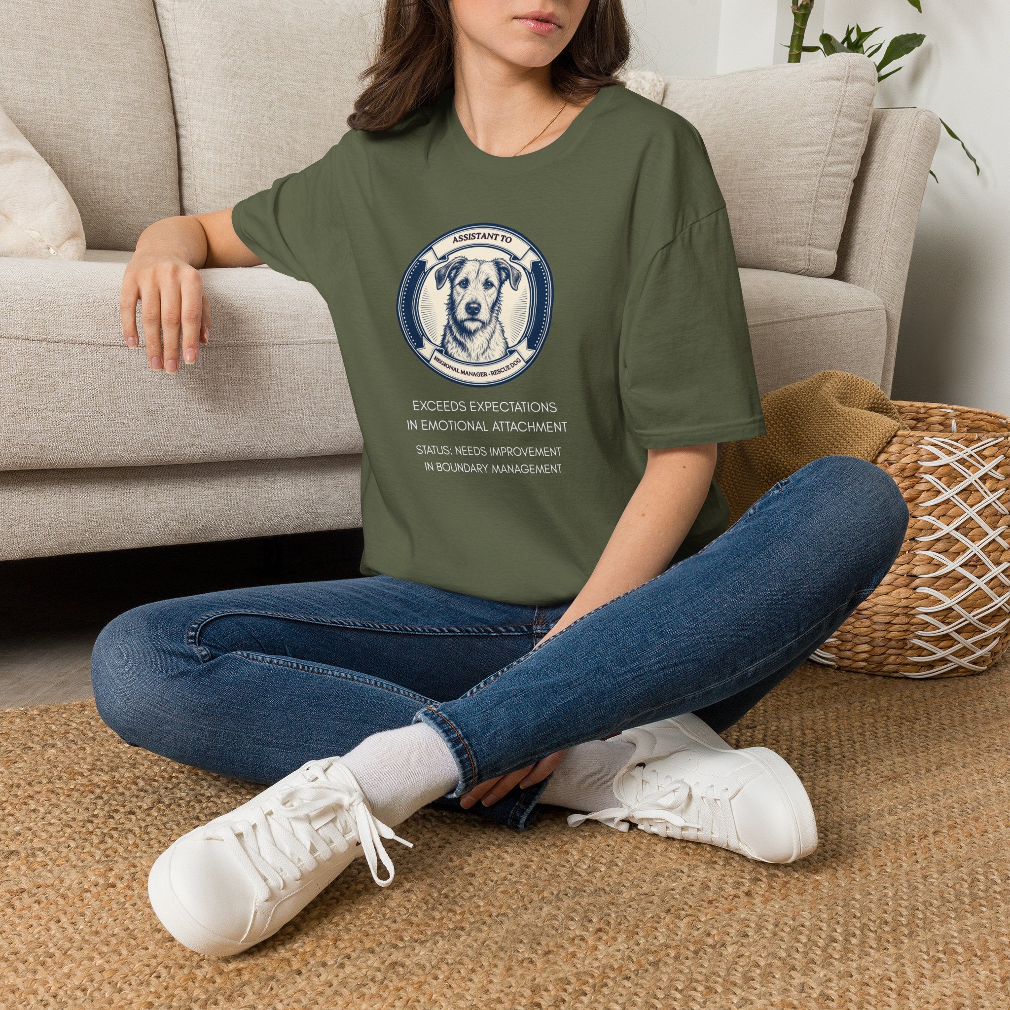 Rescue Dog T-Shirt — "Assistant to the Regional Manager" Funny Adopted Dog Tee