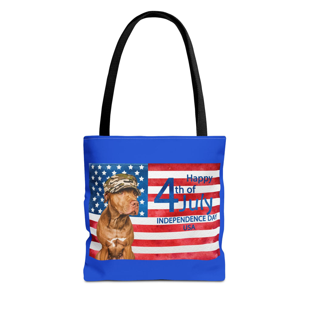 Independence Day Dog Tote Bag — Happy 4th of July USA Flag Tote