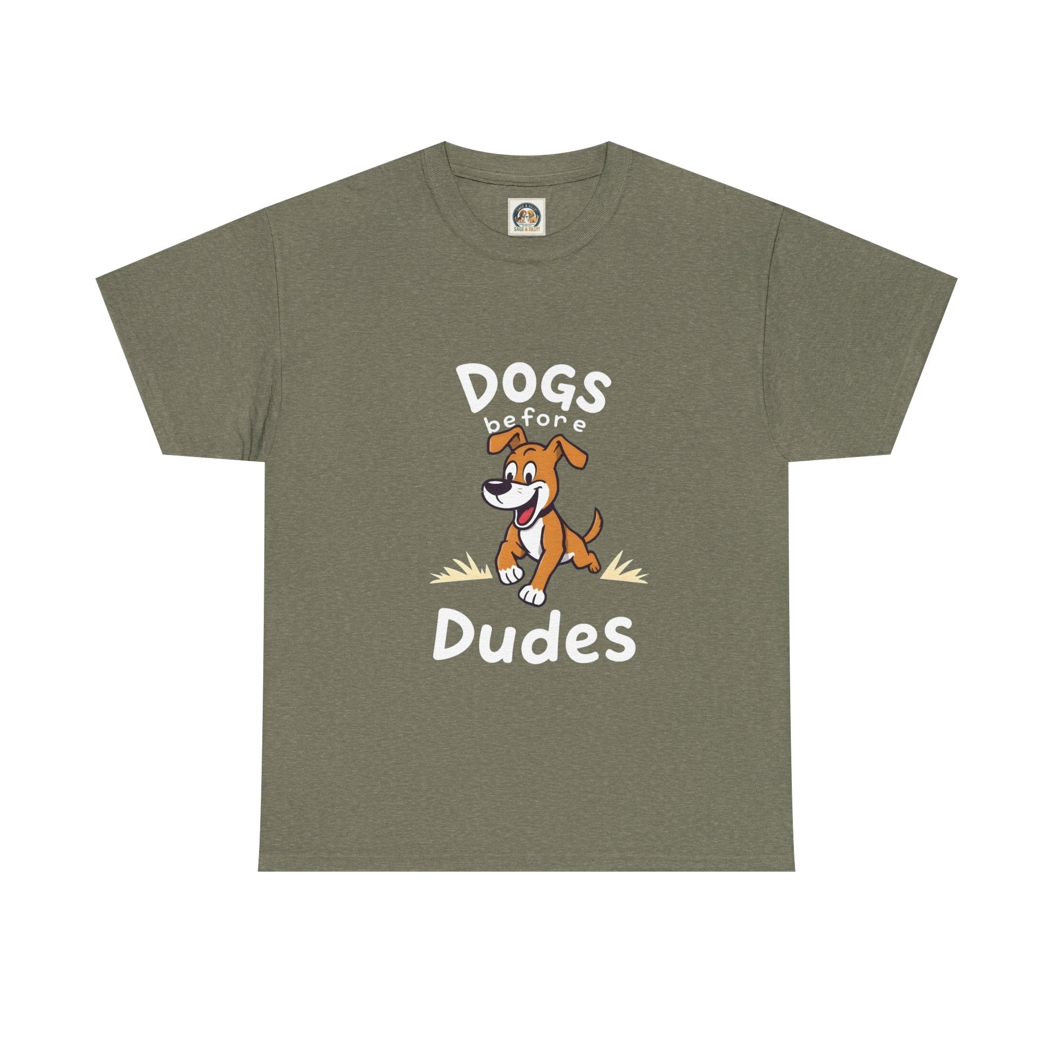 Dogs Before Dudes T-Shirt — Cute Puppy Graphic Tee (Dog Lover Gift)
