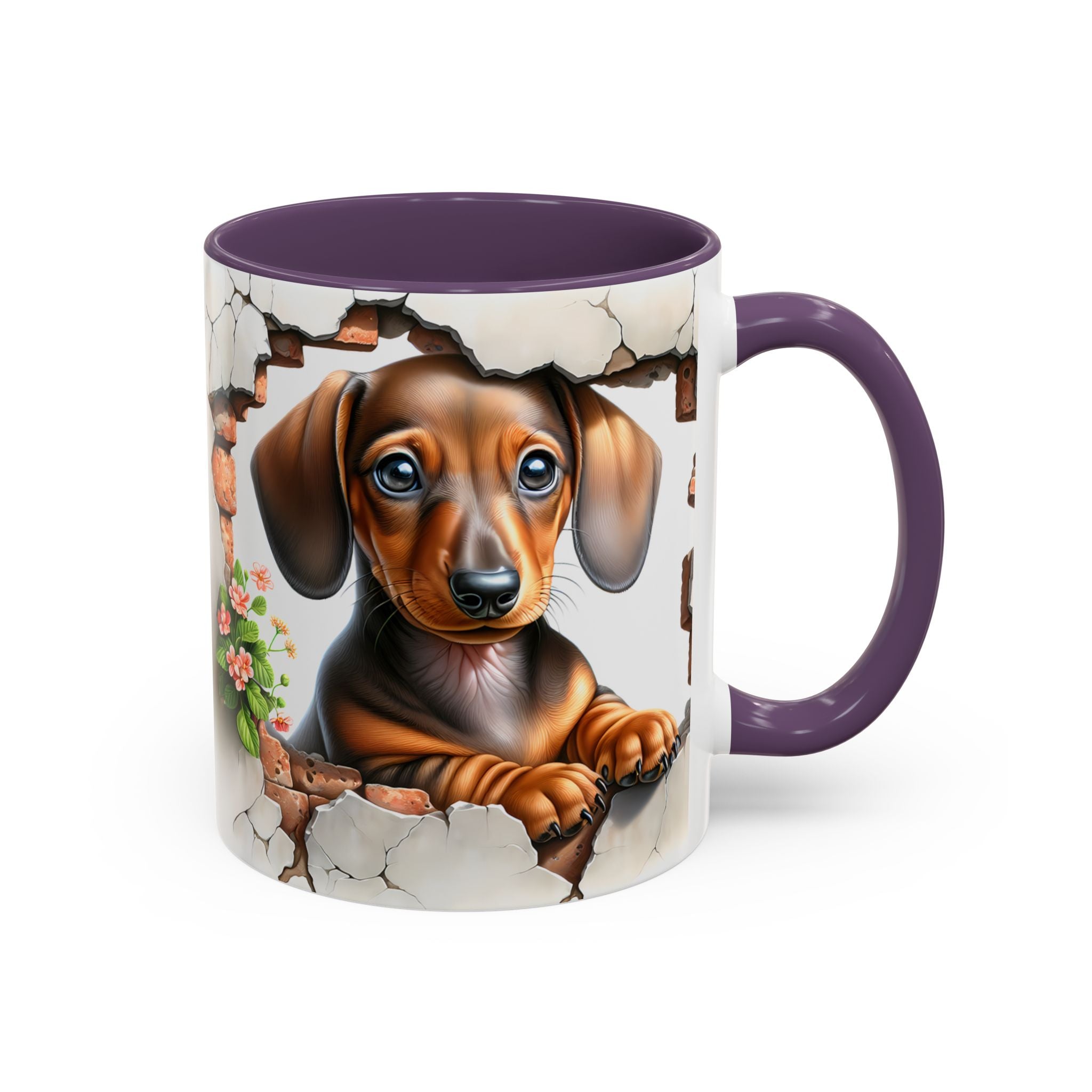 Dachshund Peek-A-Boo Coffee Mug — Cute Puppy Dog Gift
