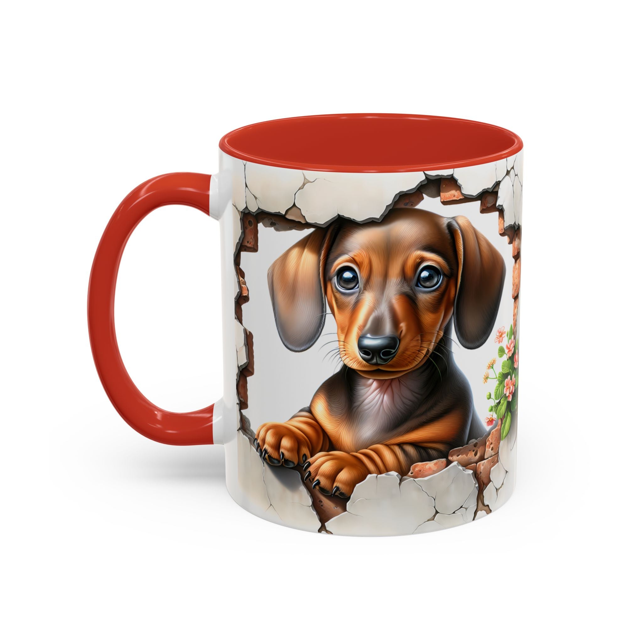 Dachshund Peek-A-Boo Coffee Mug — Cute Puppy Dog Gift