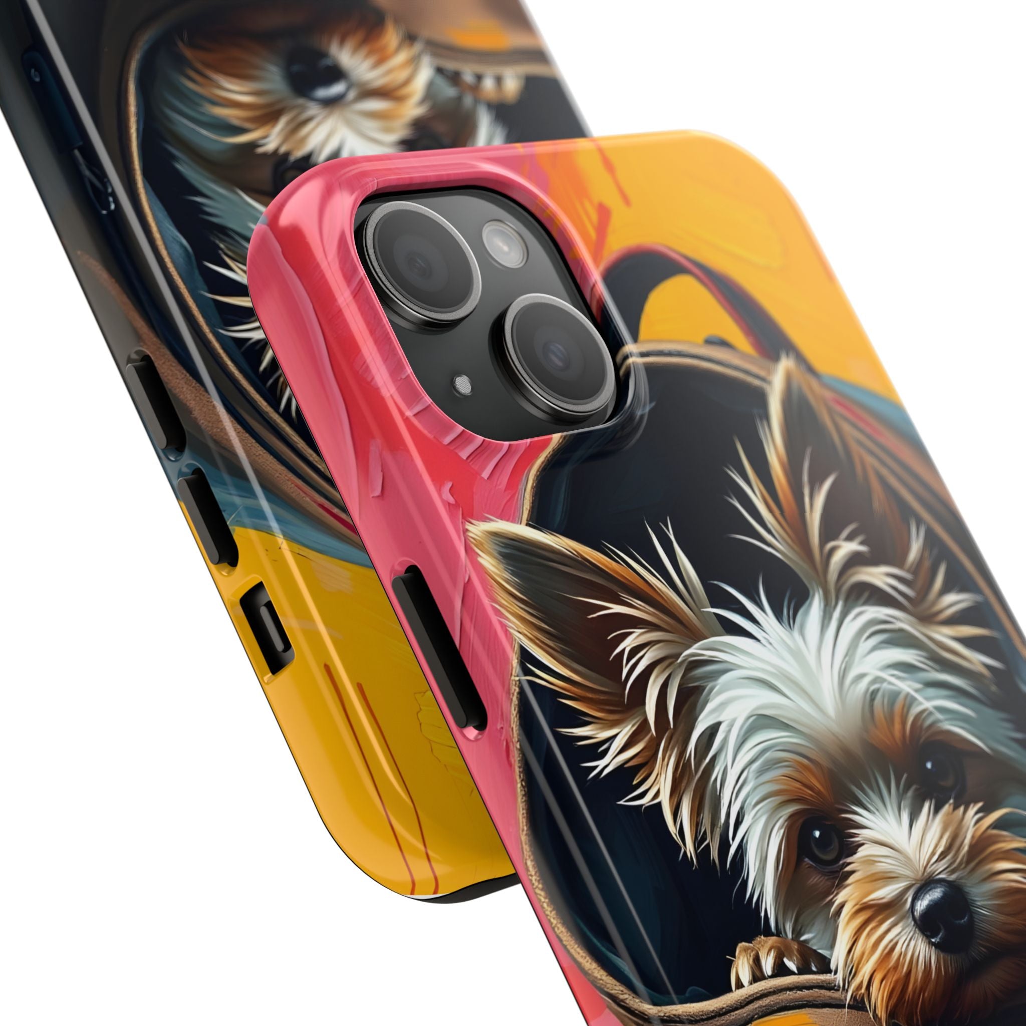 Yorkie Pocket Phone Case – Colorful Cute Yorkshire Terrier Protective Cover