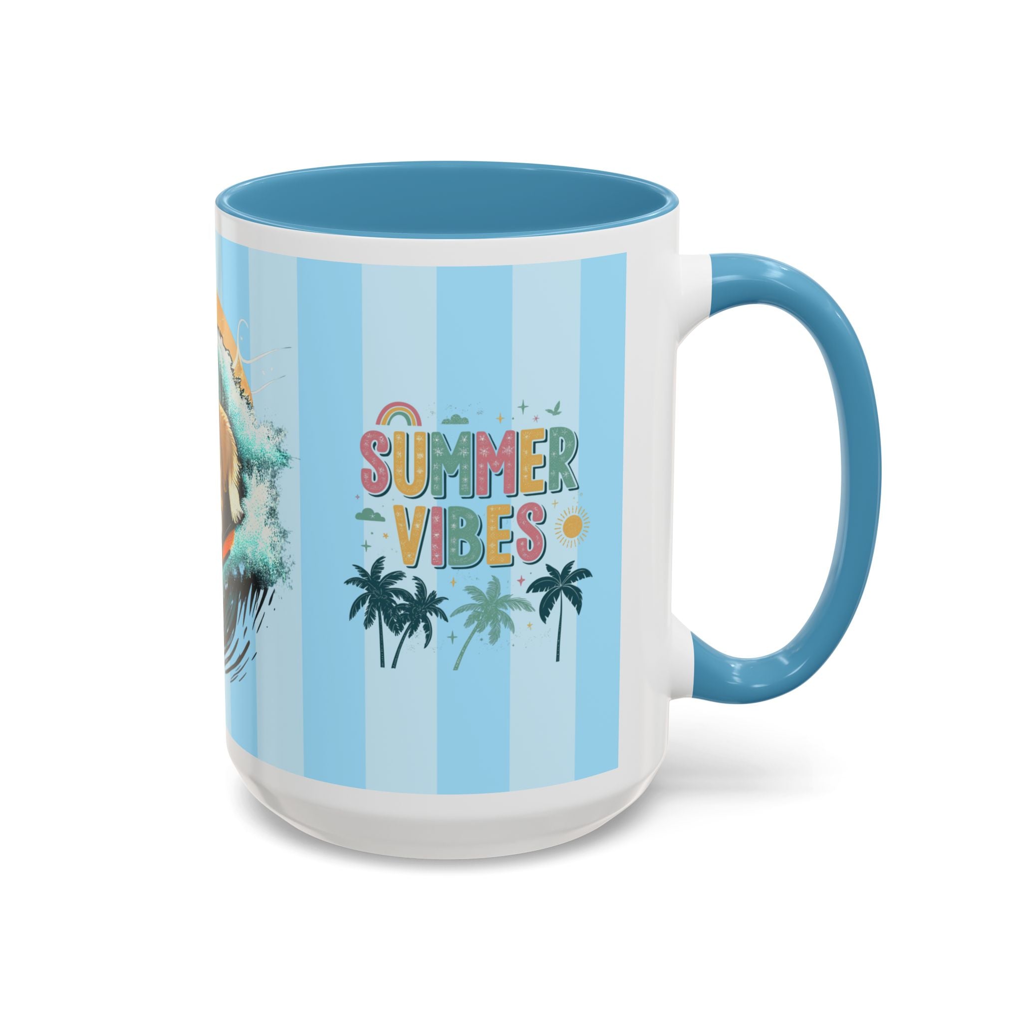 Summer Vibes Corgi Surf Coffee Mug — Cute Dog Lover Gift (11/15 oz)