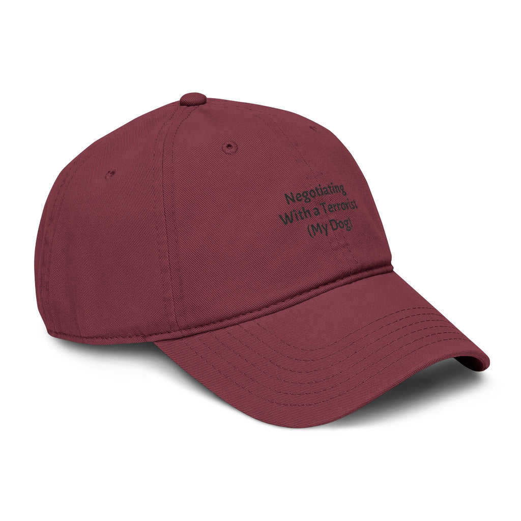 Negotiating With A Terrorist (My Dog) Funny Dog Lover Cap