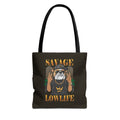 Savage Lowlife Graphic Tote Bag — Urban Bulldog Design, Streetwear Everyday Carry