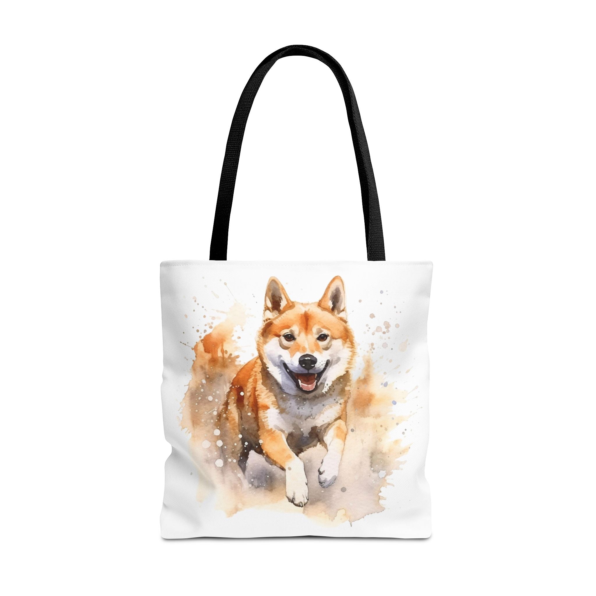 Shiba Inu Watercolor Tote Bag – Cute Running Dog All-Over Print