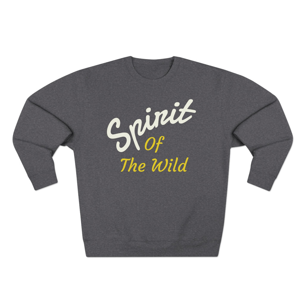Wolf Spirit Crewneck Sweatshirt — "Spirit of the Wild" Graphic on the back