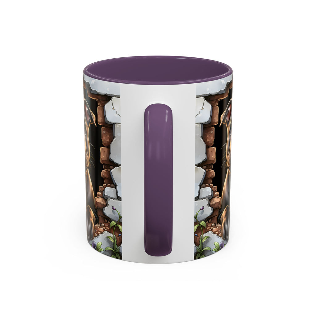 Pit Bull Puppy Peek Accent Coffee Mug – Cute Dog Lover Gift (11/15oz)