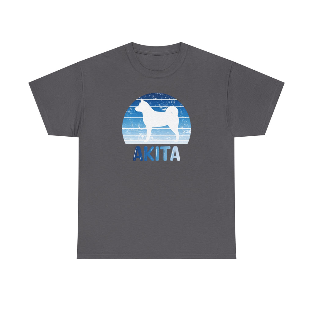 Akita Retro Sunset T-Shirt – Unisex Dog Lover Graphic Tee