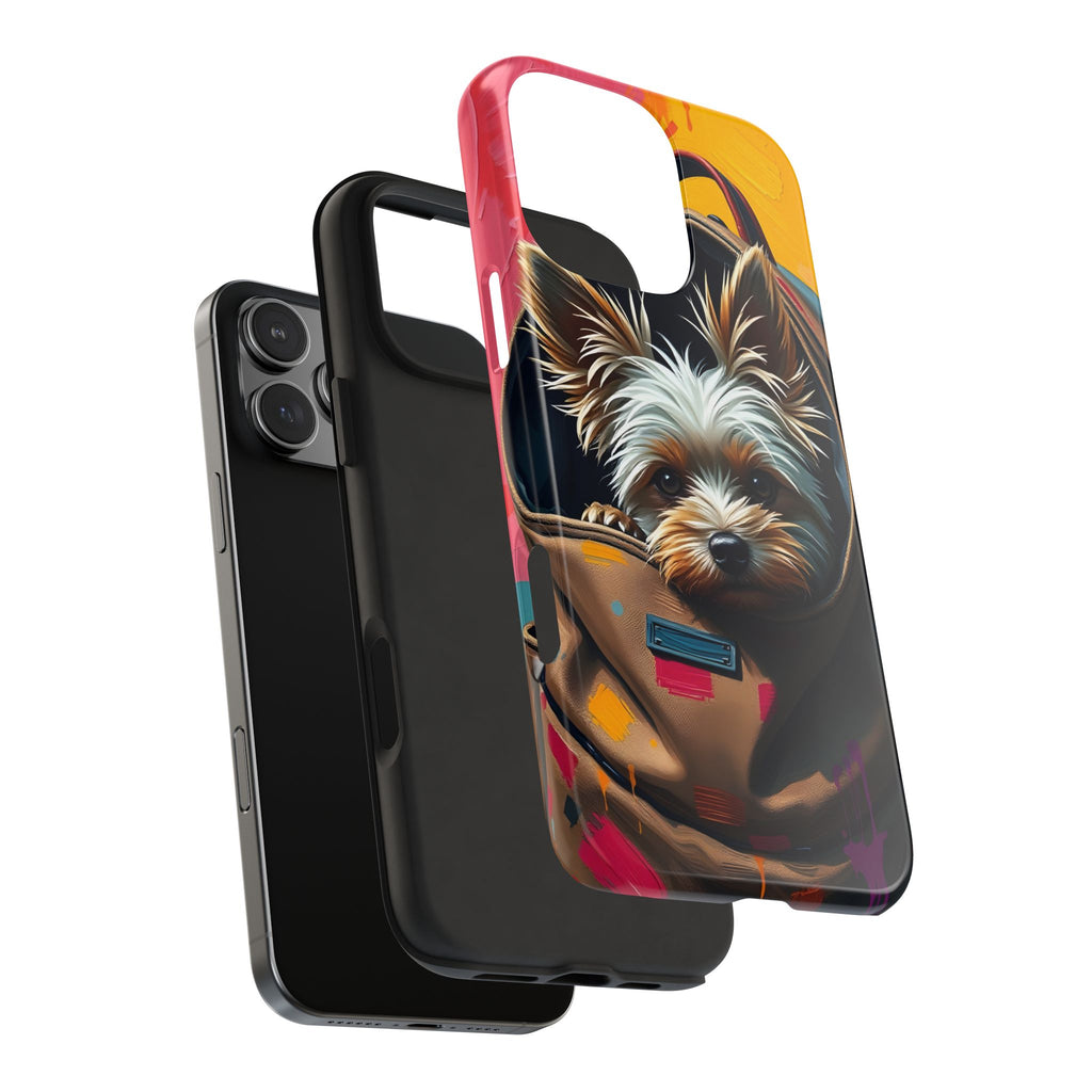 Yorkie Pocket Phone Case – Colorful Cute Yorkshire Terrier Protective Cover