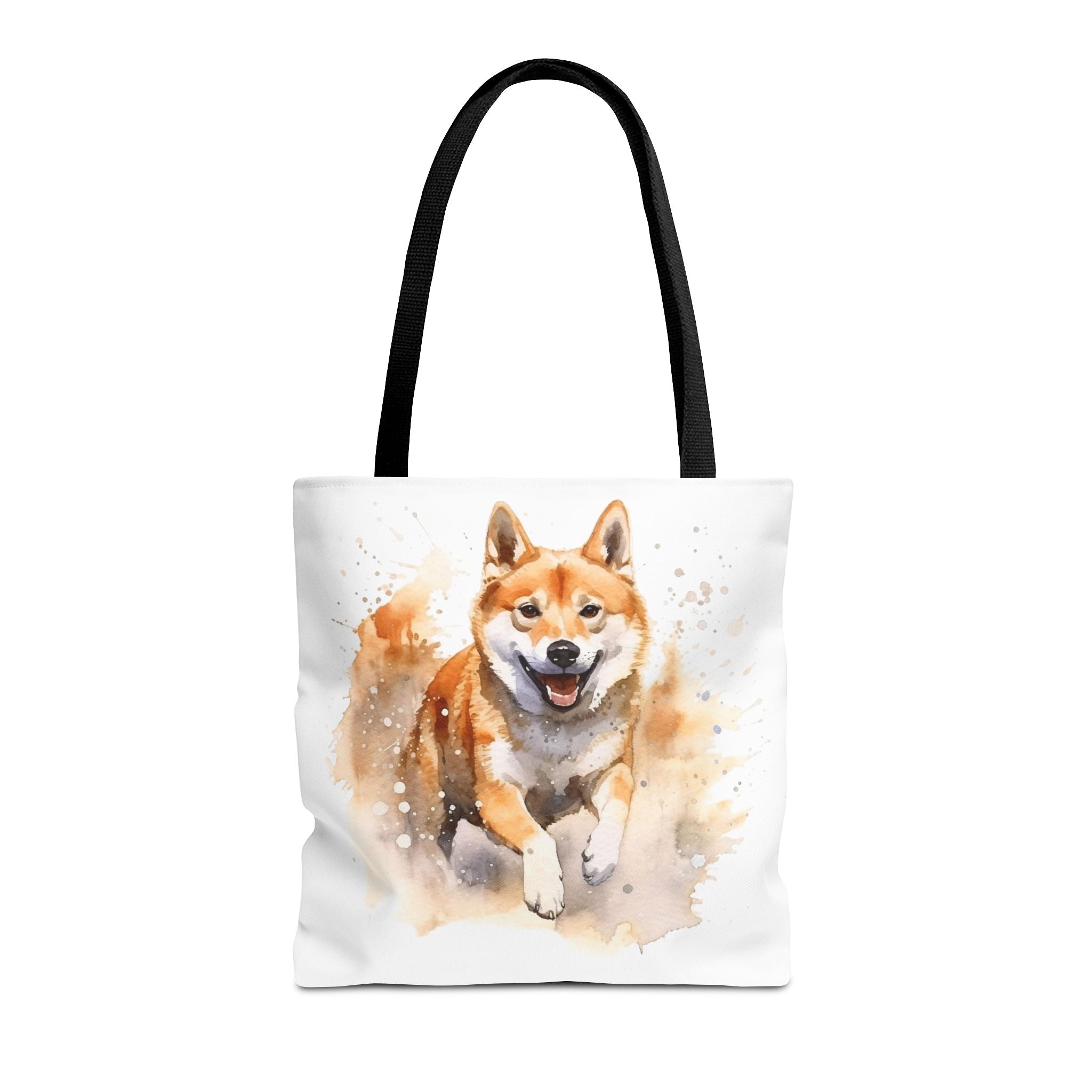 Shiba Inu Watercolor Tote Bag – Cute Running Dog All-Over Print